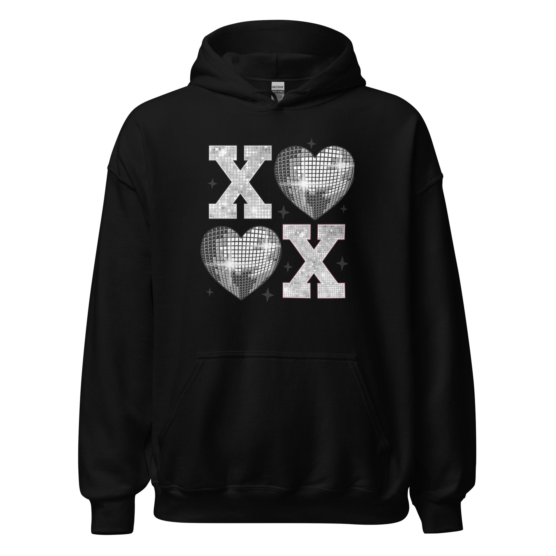 XOXO Silver - Cozy Valentine’s Day Hoodie – Romantic Designs for 2025 - Occasion Nation Studio