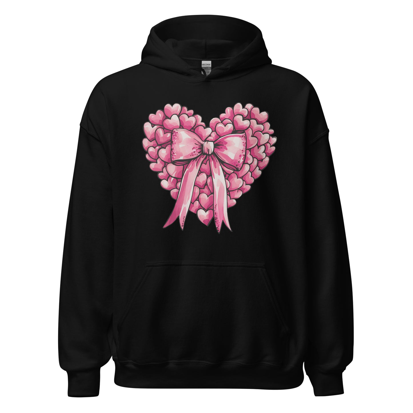 Pink Heart - Cozy Valentine’s Day Hoodie – Romantic Designs for 2025 - Occasion Nation Studio