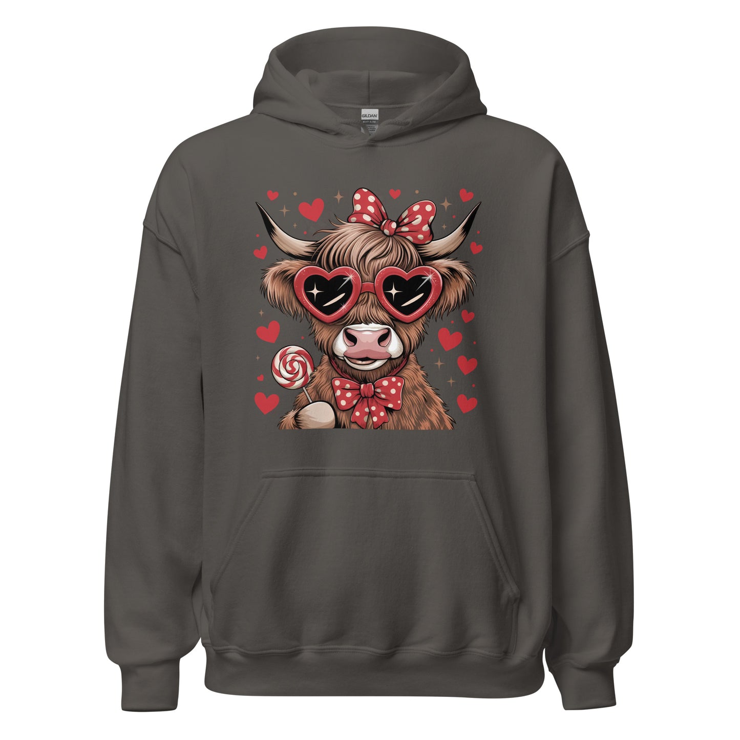 Love Highland Red - Valentine’s Day Hoodie - Celebrate Love in Style - Occasion Nation Studio