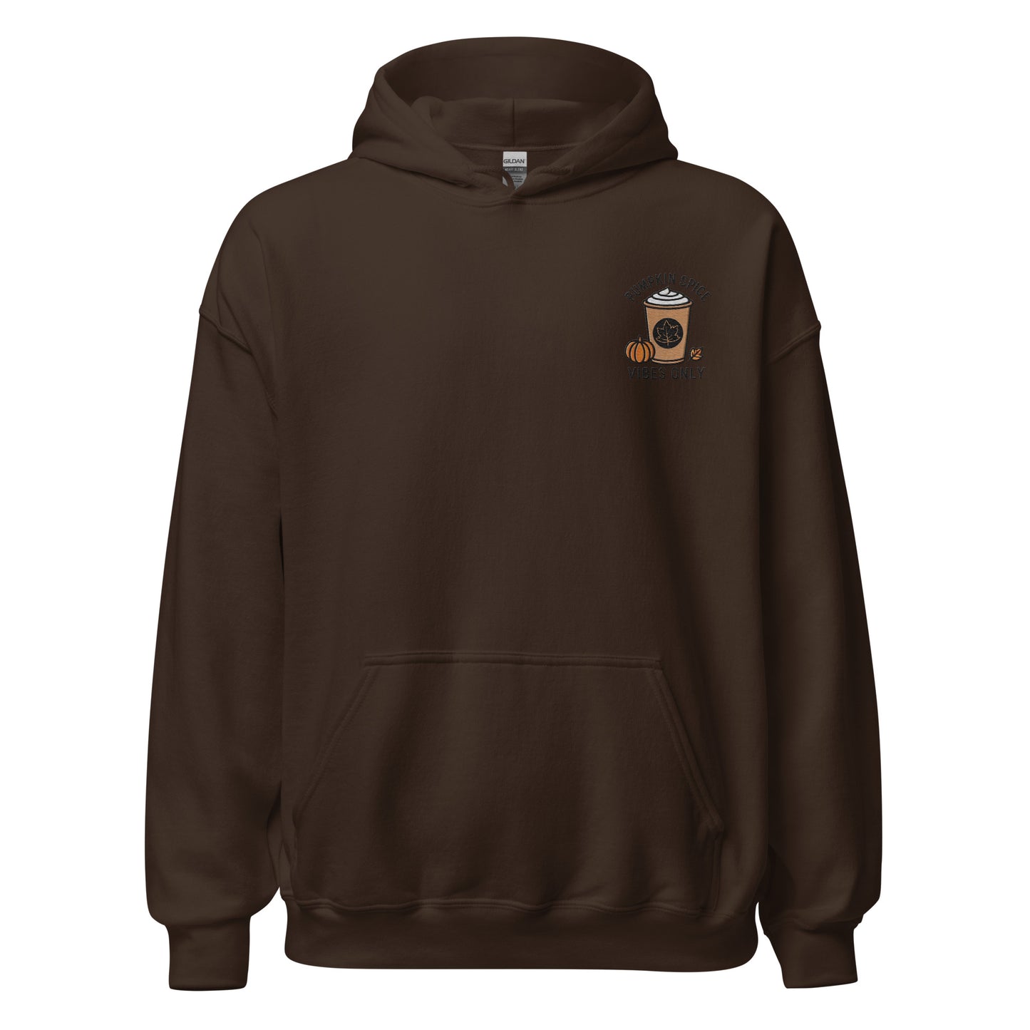 Unisex Fall Embroidered Hoodie – "Pumpkin Spice Vibes Only" – Cozy Fall Hoodie for Pumpkin Spice Lovers - Occasion Nation Studio