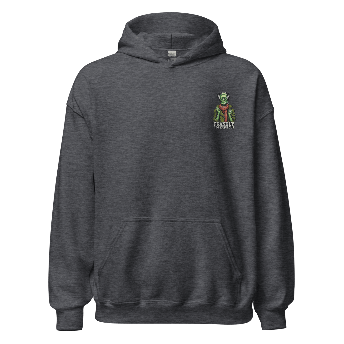 Unisex, Halloween Embroidered Hoodie – "Frankly, I'm Fabulous!" – Frankenstein Halloween Hoodie - Occasion Nation Studio