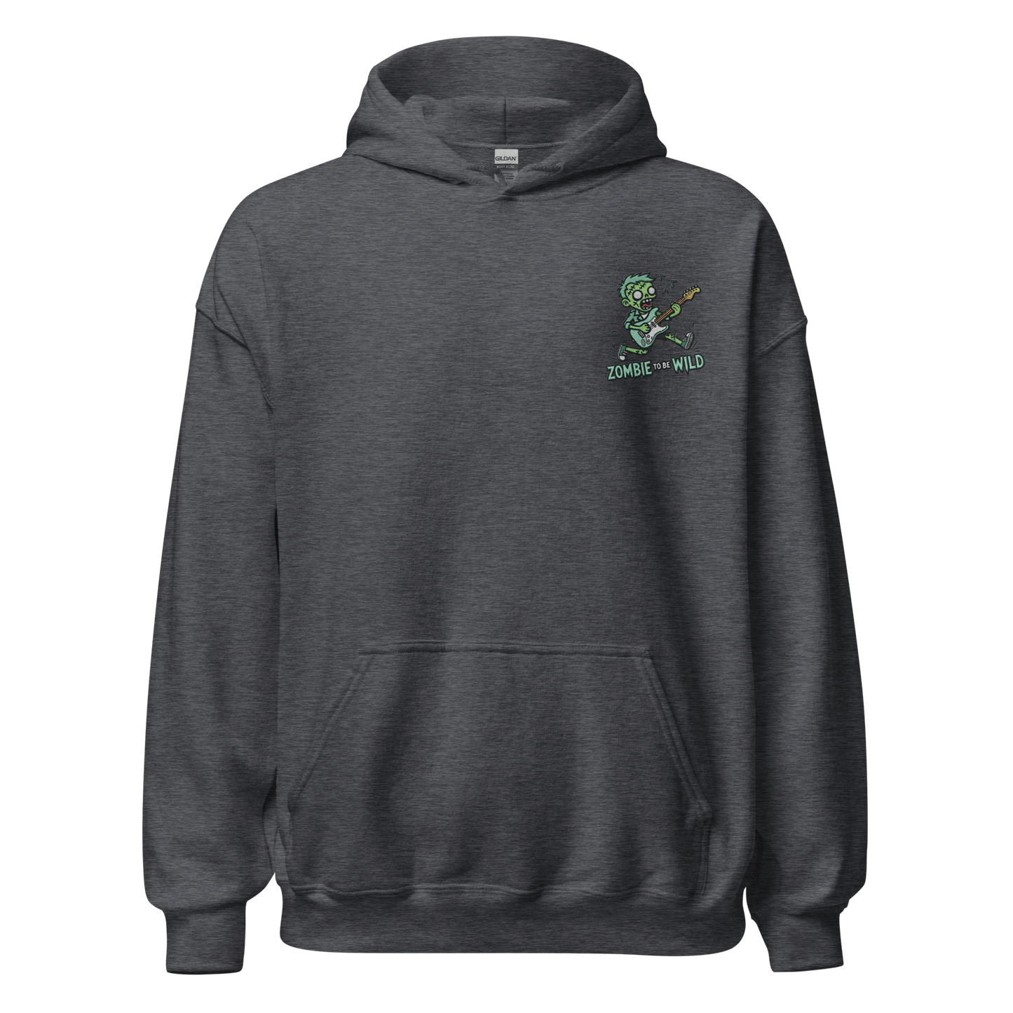 Unisex Halloween Embroidered Hoodie – "Zombie To Be Wild!" – Fun Zombie Halloween Hoodie - Occasion Nation Studio