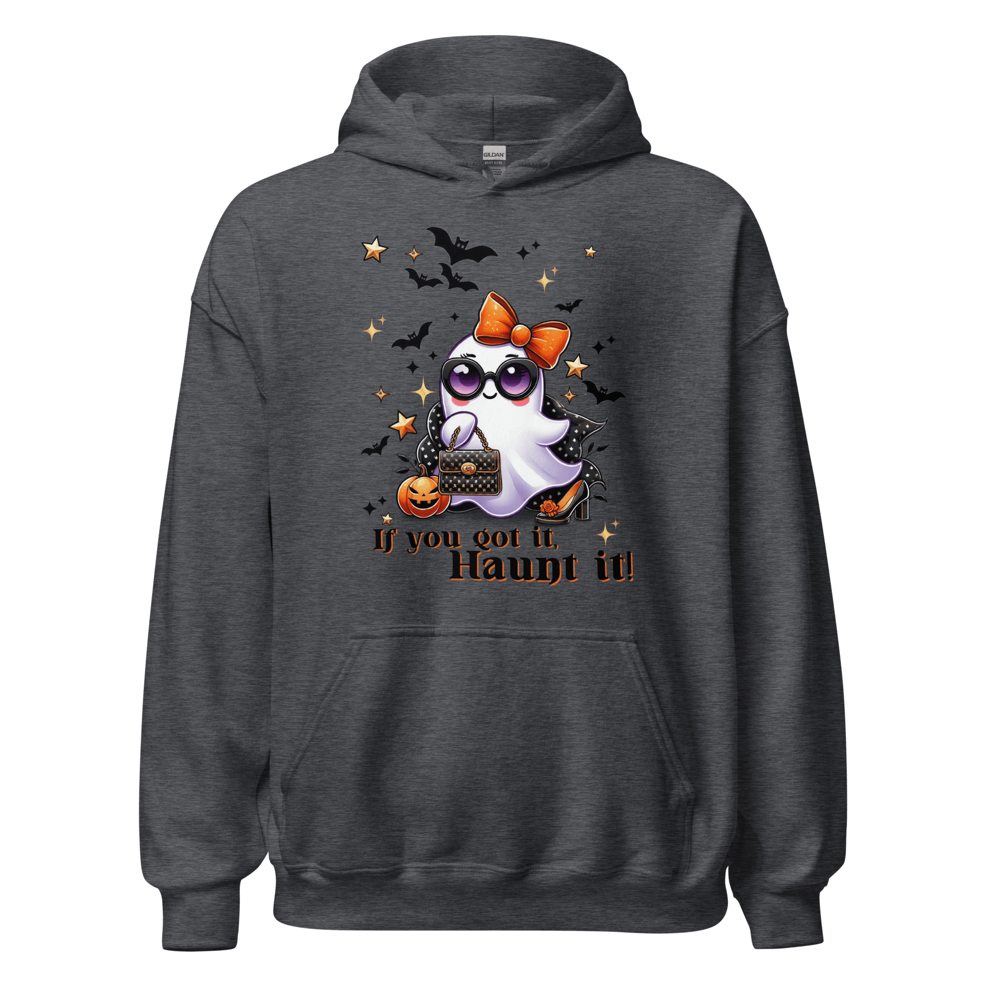 Unisex Halloween Printed Hoodie – "If You Got It, Haunt It!" – Fun Halloween Hoodie - Occasion Nation Studio