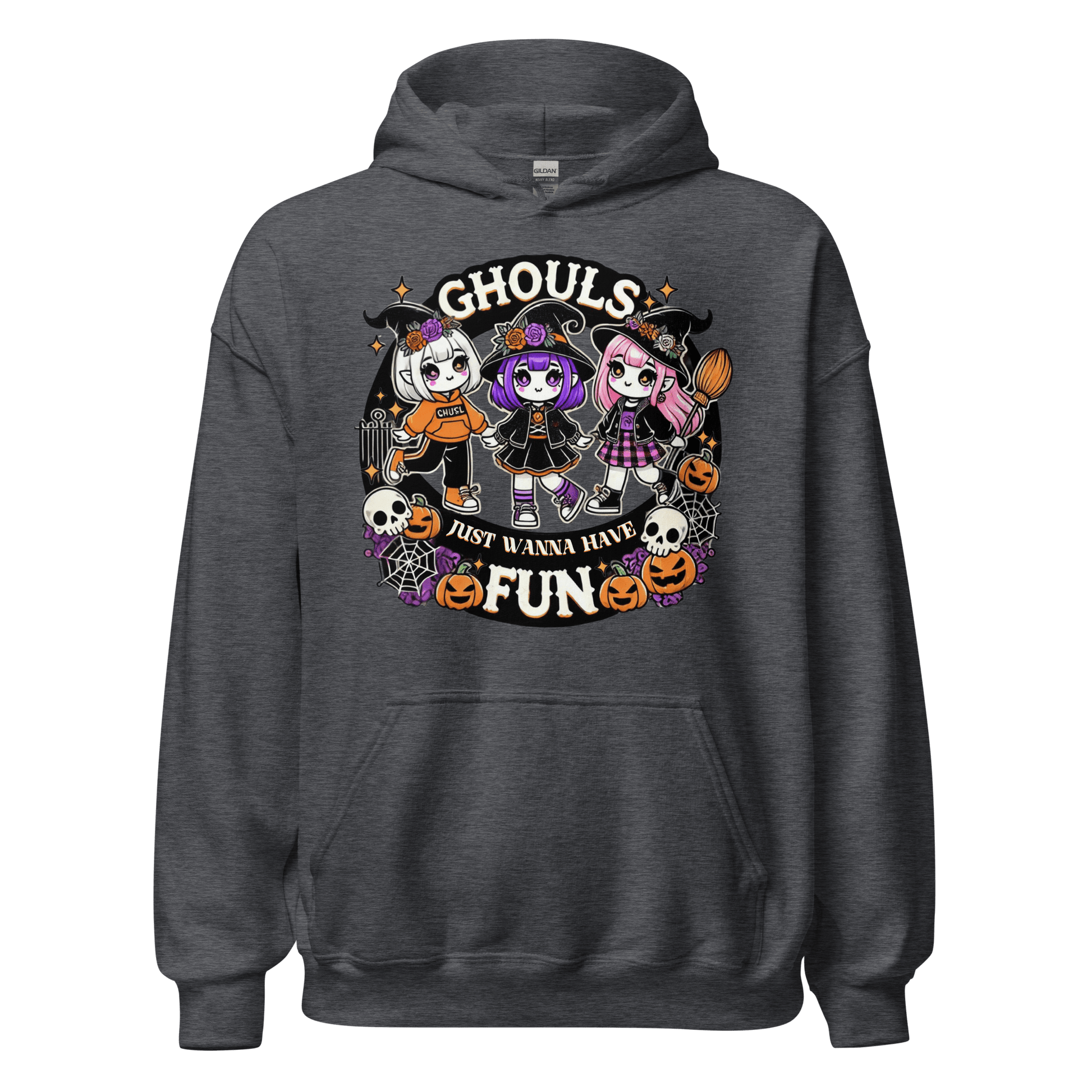 Unisex Halloween Printed Hoodie – "Ghouls Just Wanna Have Fun" – Fun Halloween Hoodie - Occasion Nation Studio