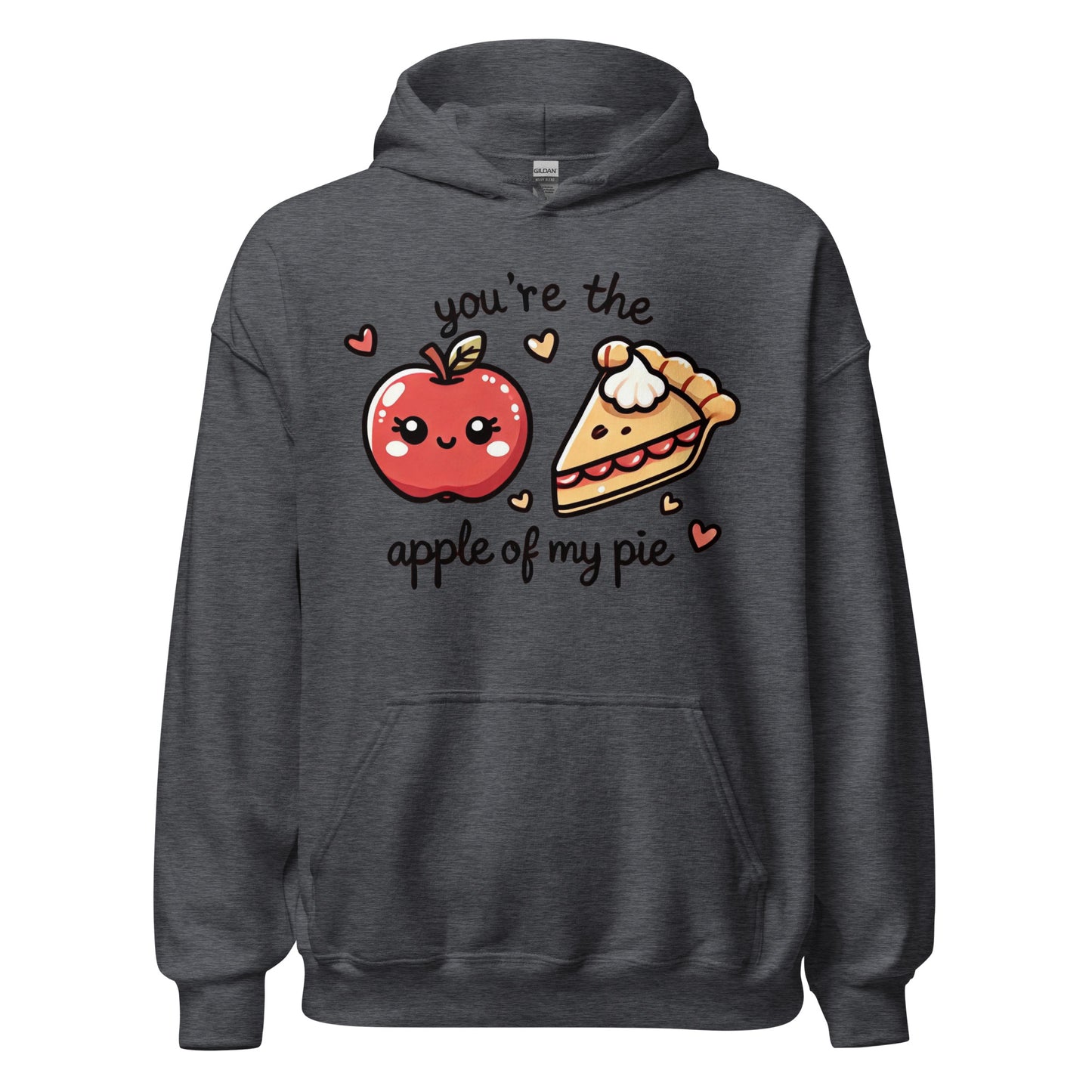 Unisex Fall Printed Hoodie – "You're The Apple Of My Pie" – Cozy Fall Hoodie for Apple Lovers" - Occasion Nation Studio