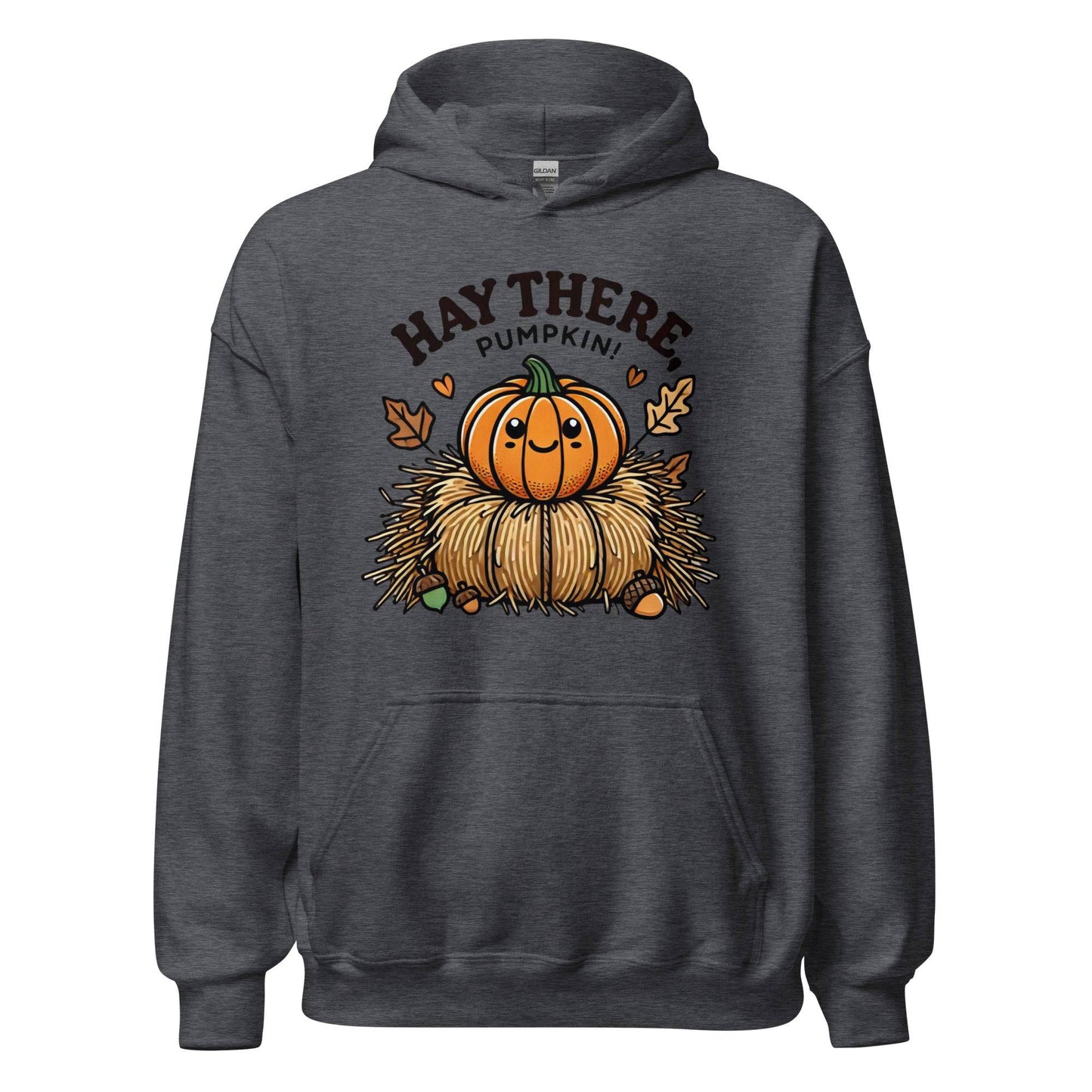 Unisex Fall Printed Hoodie – "Hay There, Pumpkin!" – Fun Fall Hoodie for Cozy Autumn Days - Occasion Nation Studio