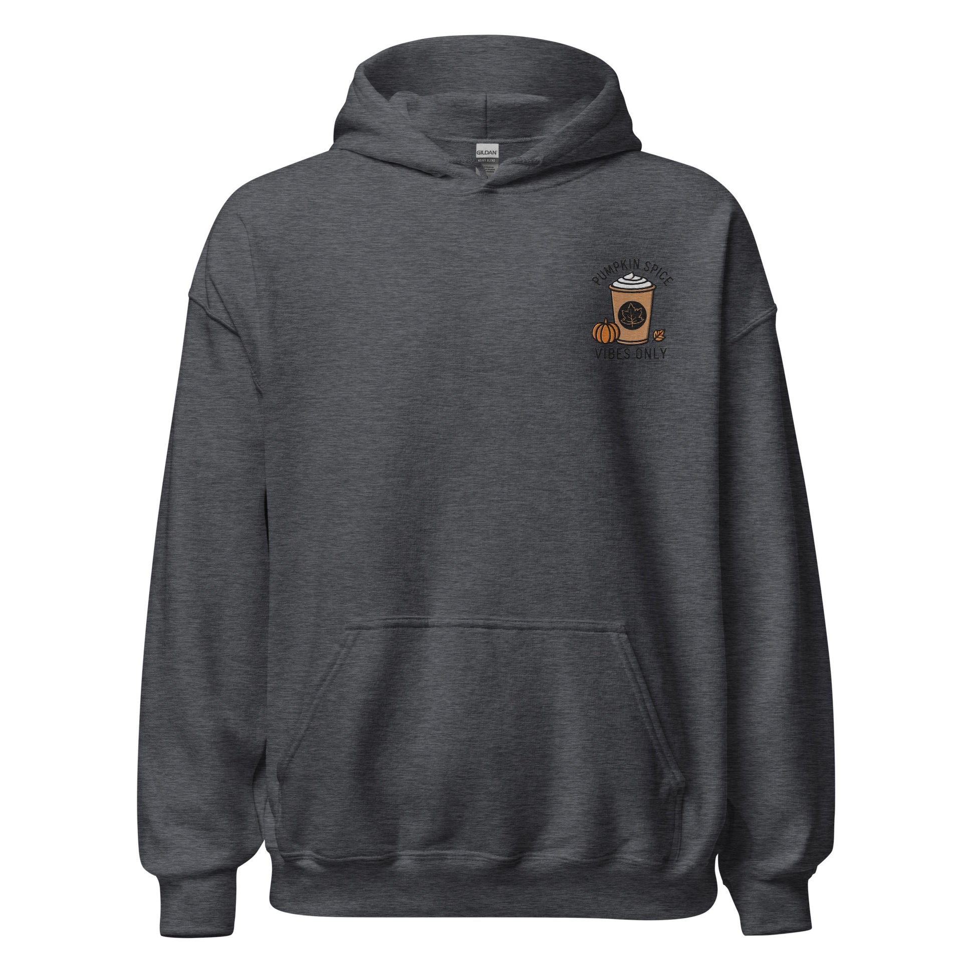 Unisex Fall Embroidered Hoodie – "Pumpkin Spice Vibes Only" – Cozy Fall Hoodie for Pumpkin Spice Lovers - Occasion Nation Studio