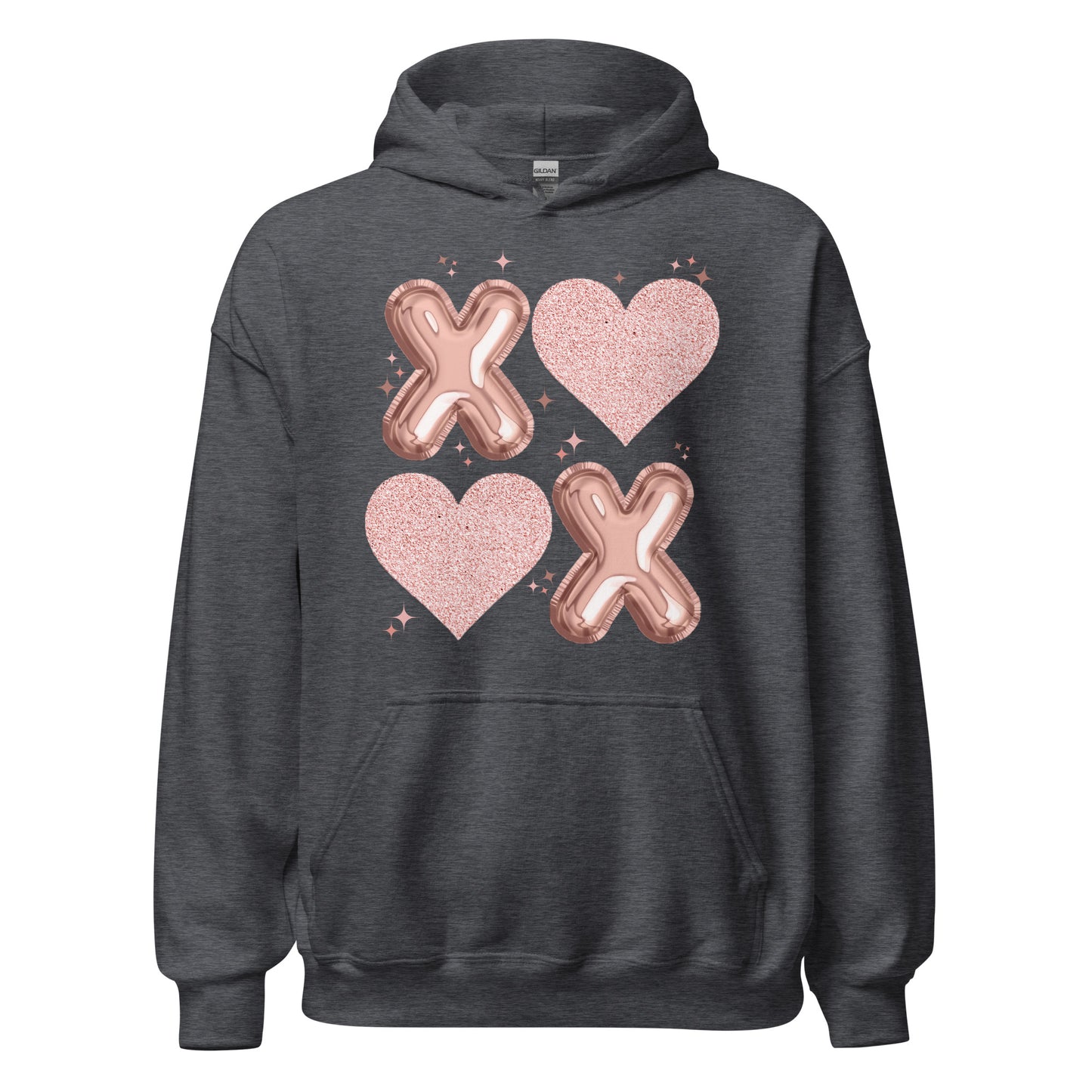 XOXO Rose Gold - Cozy Valentine’s Day Hoodie – Romantic Designs for 2025 - Occasion Nation Studio