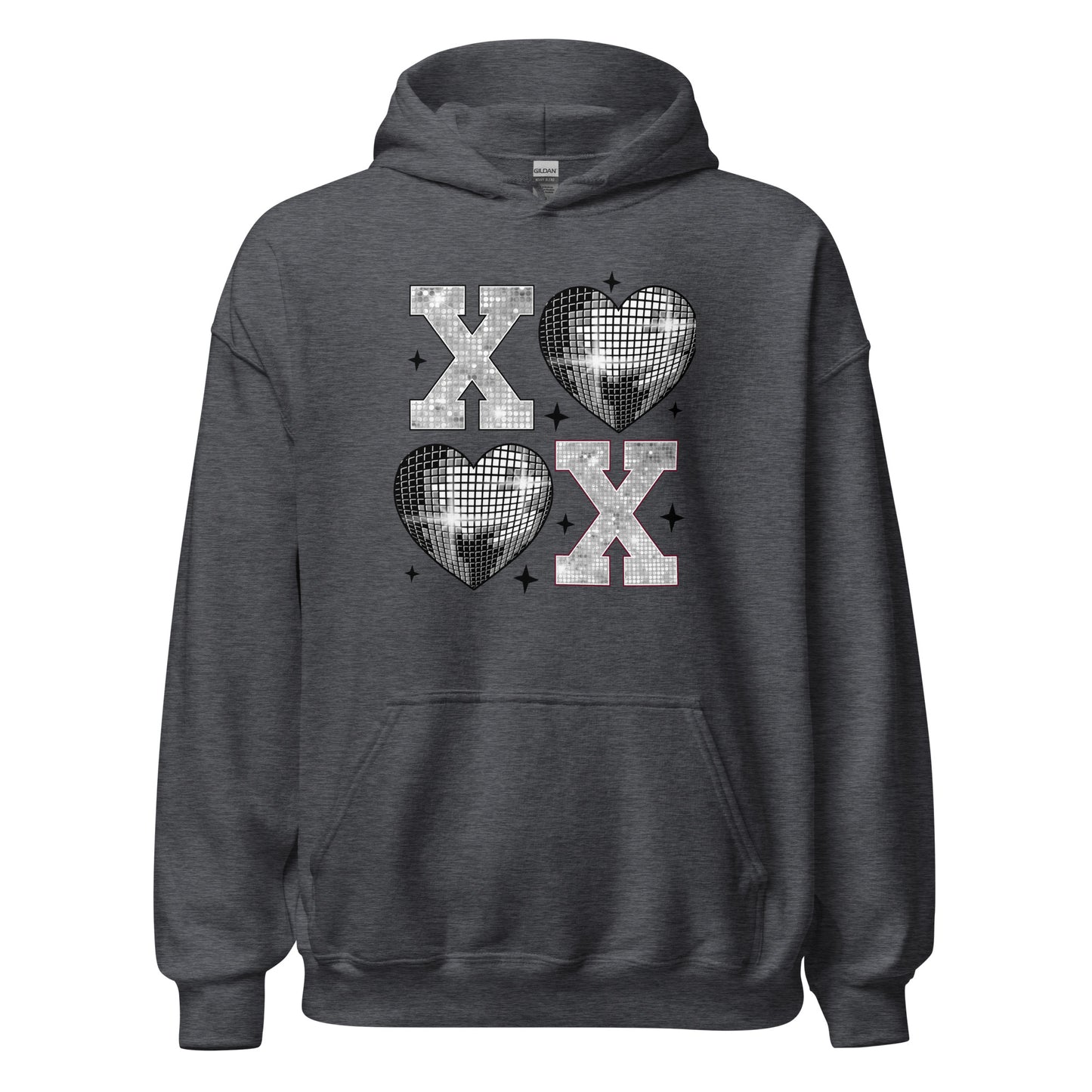 XOXO Silver - Cozy Valentine’s Day Hoodie – Romantic Designs for 2025 - Occasion Nation Studio