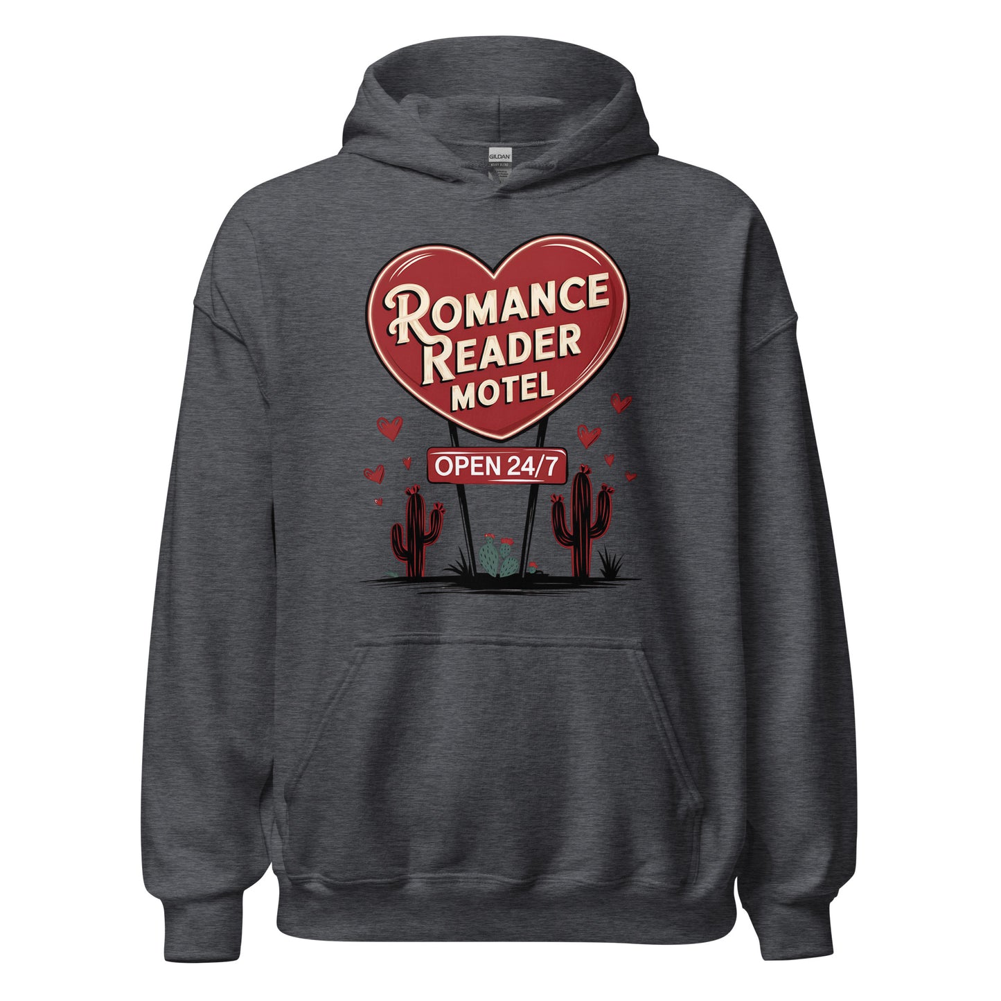 Romance Reader Motel - Valentine’s Day Hoodie - The Perfect Blend of Comfort and Style - Occasion Nation Studio