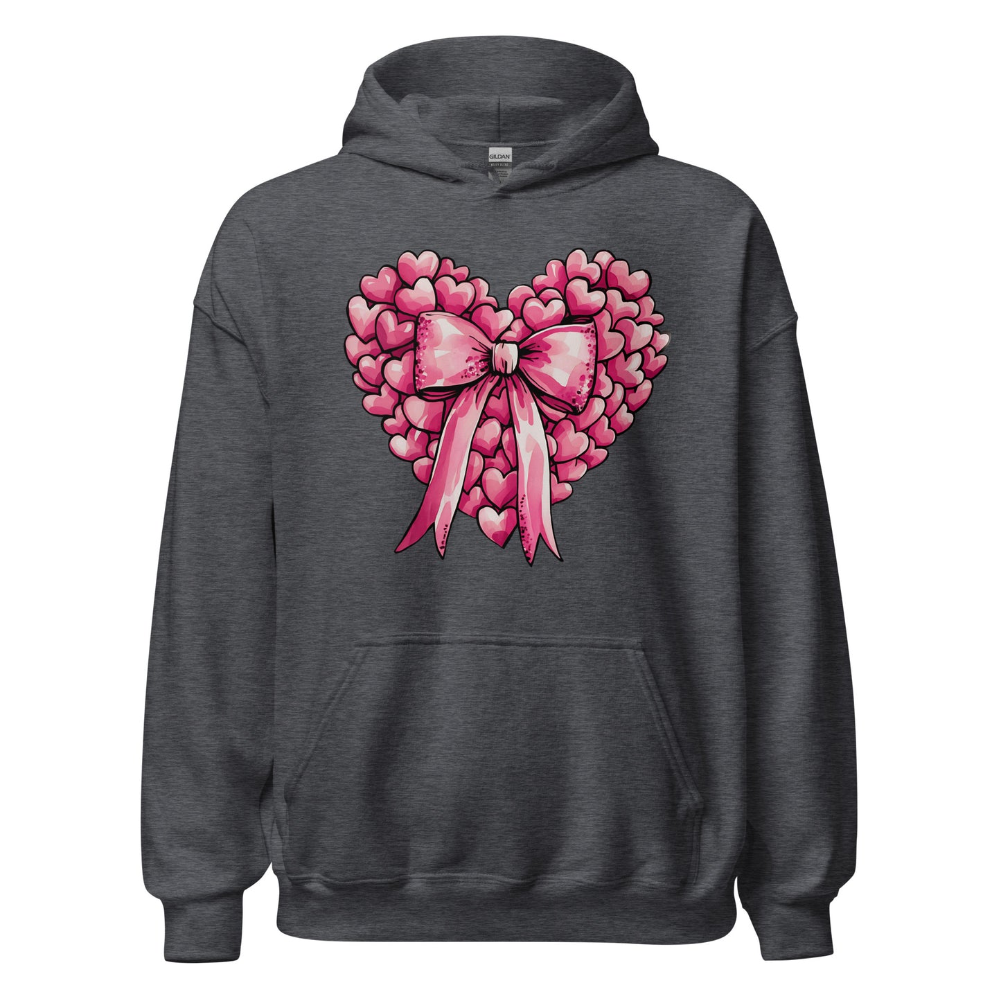 Pink Heart - Cozy Valentine’s Day Hoodie – Romantic Designs for 2025 - Occasion Nation Studio