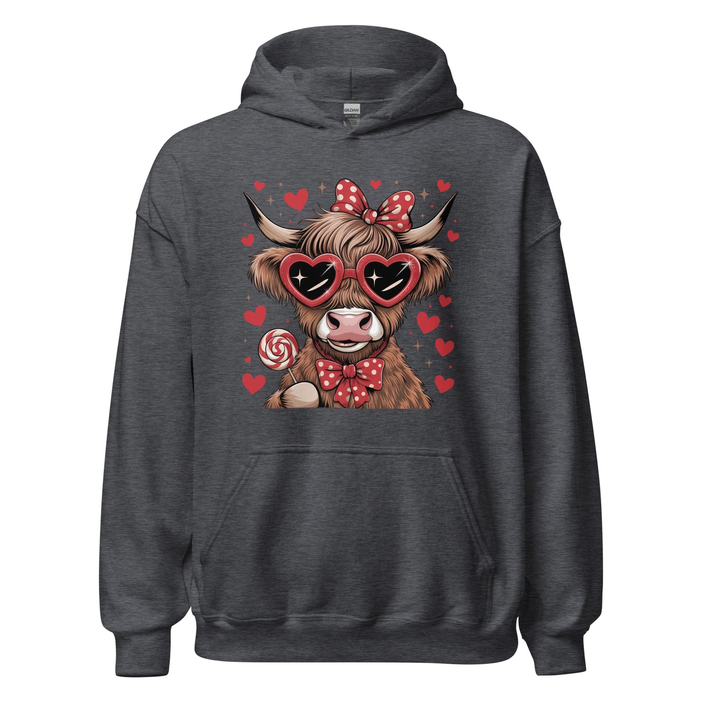 Love Highland Red - Valentine’s Day Hoodie - Celebrate Love in Style - Occasion Nation Studio