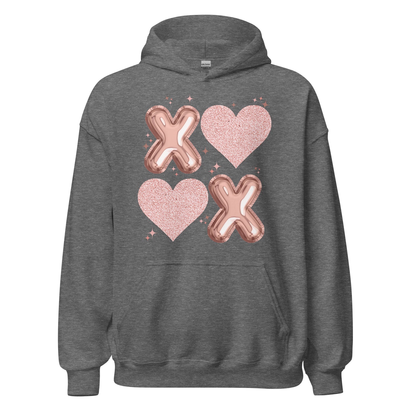 XOXO Rose Gold - Cozy Valentine’s Day Hoodie – Romantic Designs for 2025 - Occasion Nation Studio