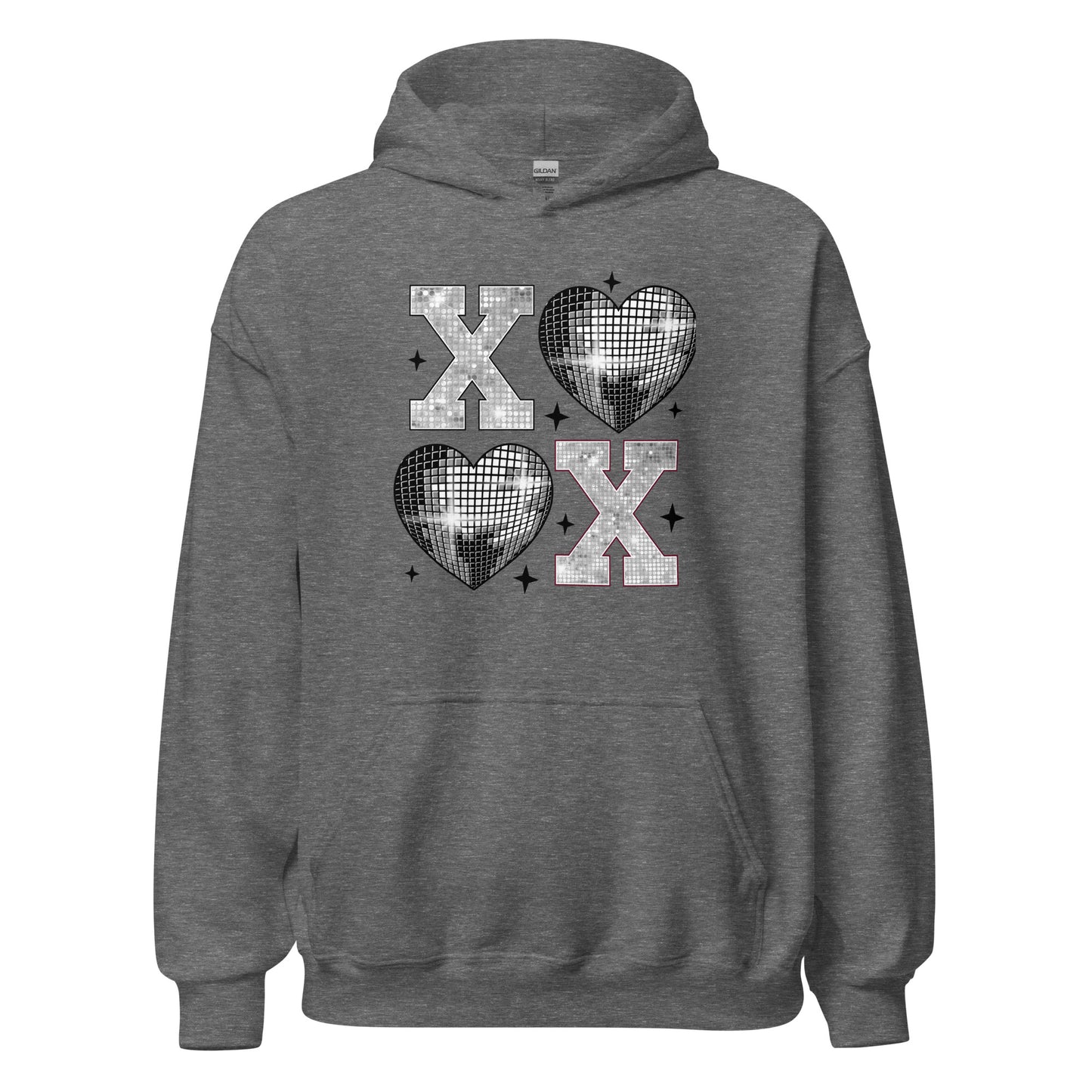 XOXO Silver - Cozy Valentine’s Day Hoodie – Romantic Designs for 2025 - Occasion Nation Studio