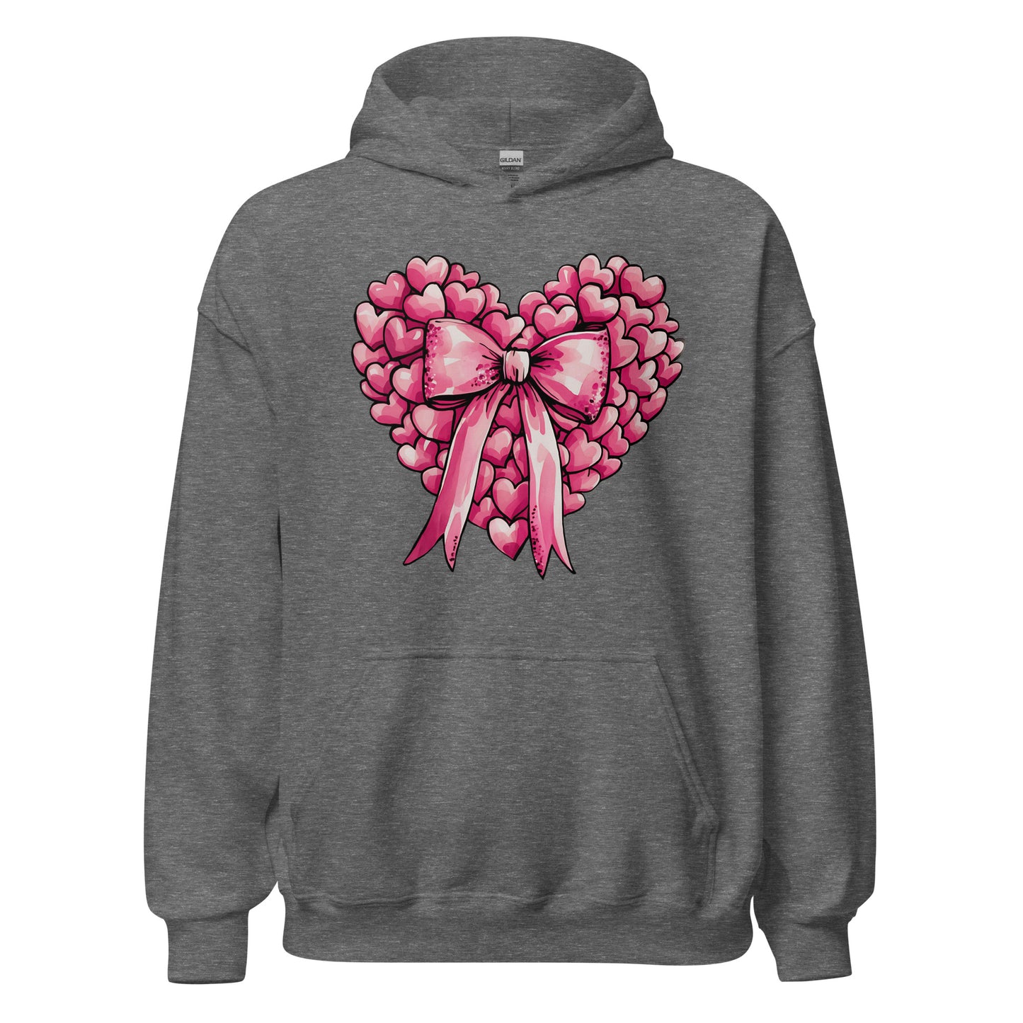 Pink Heart - Cozy Valentine’s Day Hoodie – Romantic Designs for 2025 - Occasion Nation Studio