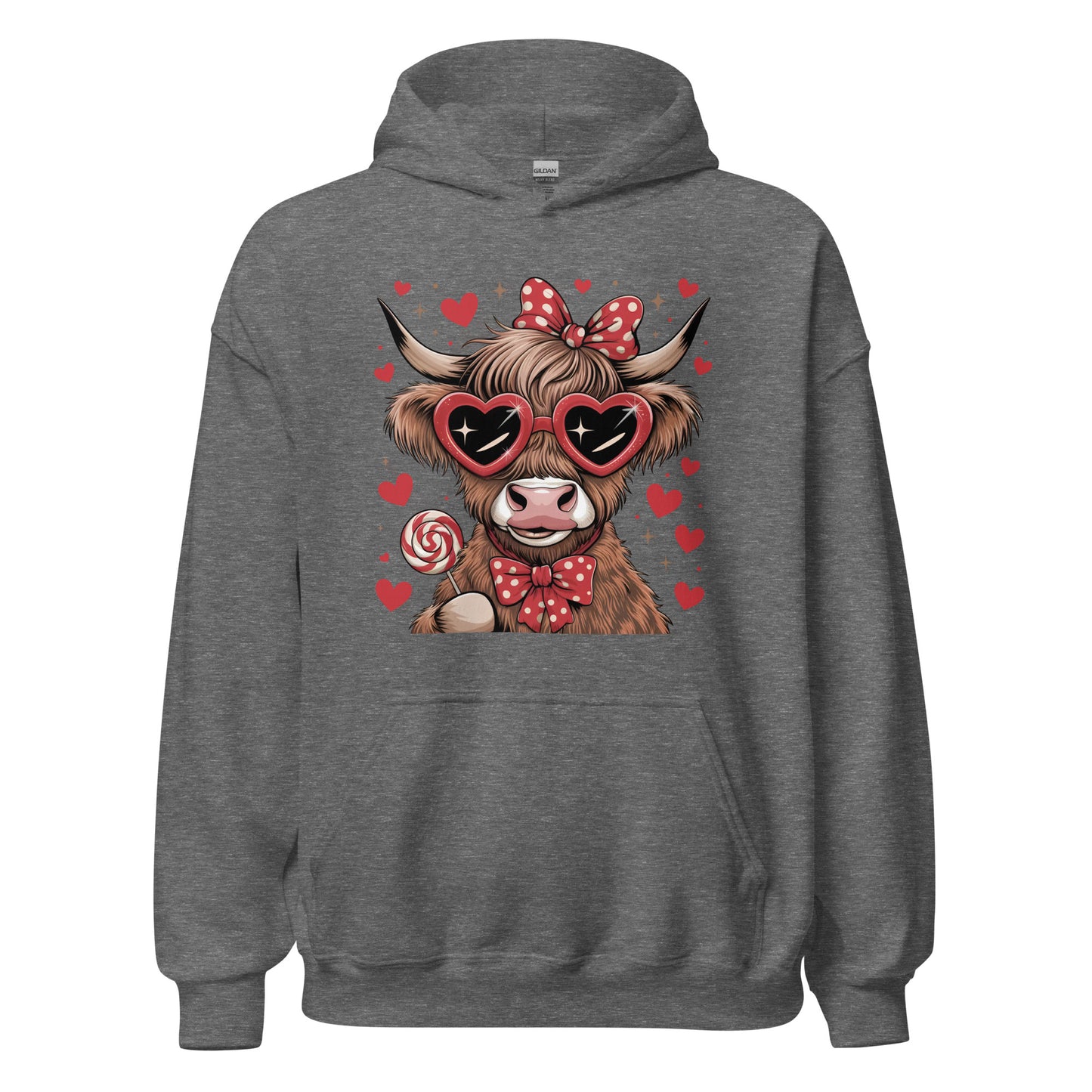 Love Highland Red - Valentine’s Day Hoodie - Celebrate Love in Style - Occasion Nation Studio