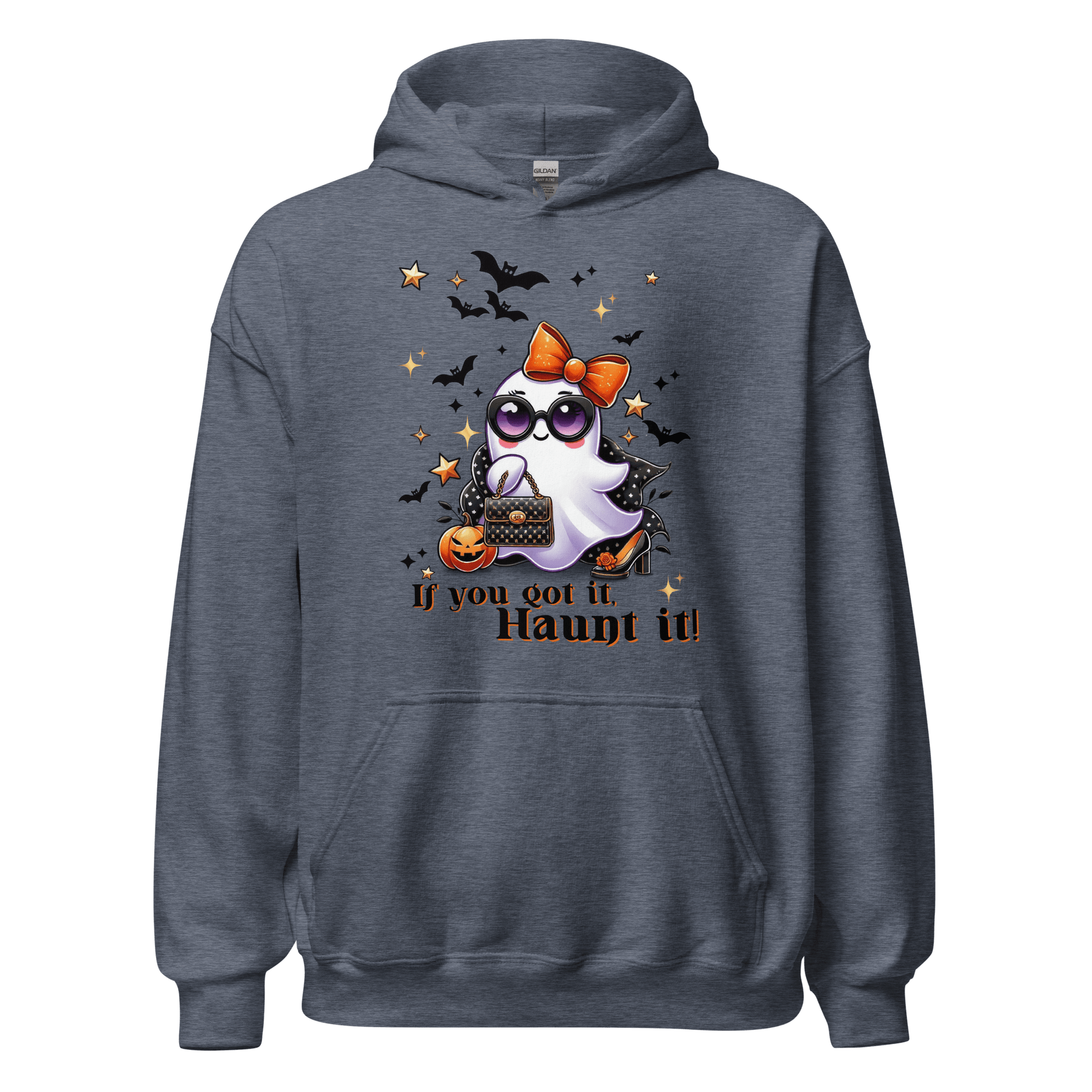 Unisex Halloween Printed Hoodie – "If You Got It, Haunt It!" – Fun Halloween Hoodie - Occasion Nation Studio