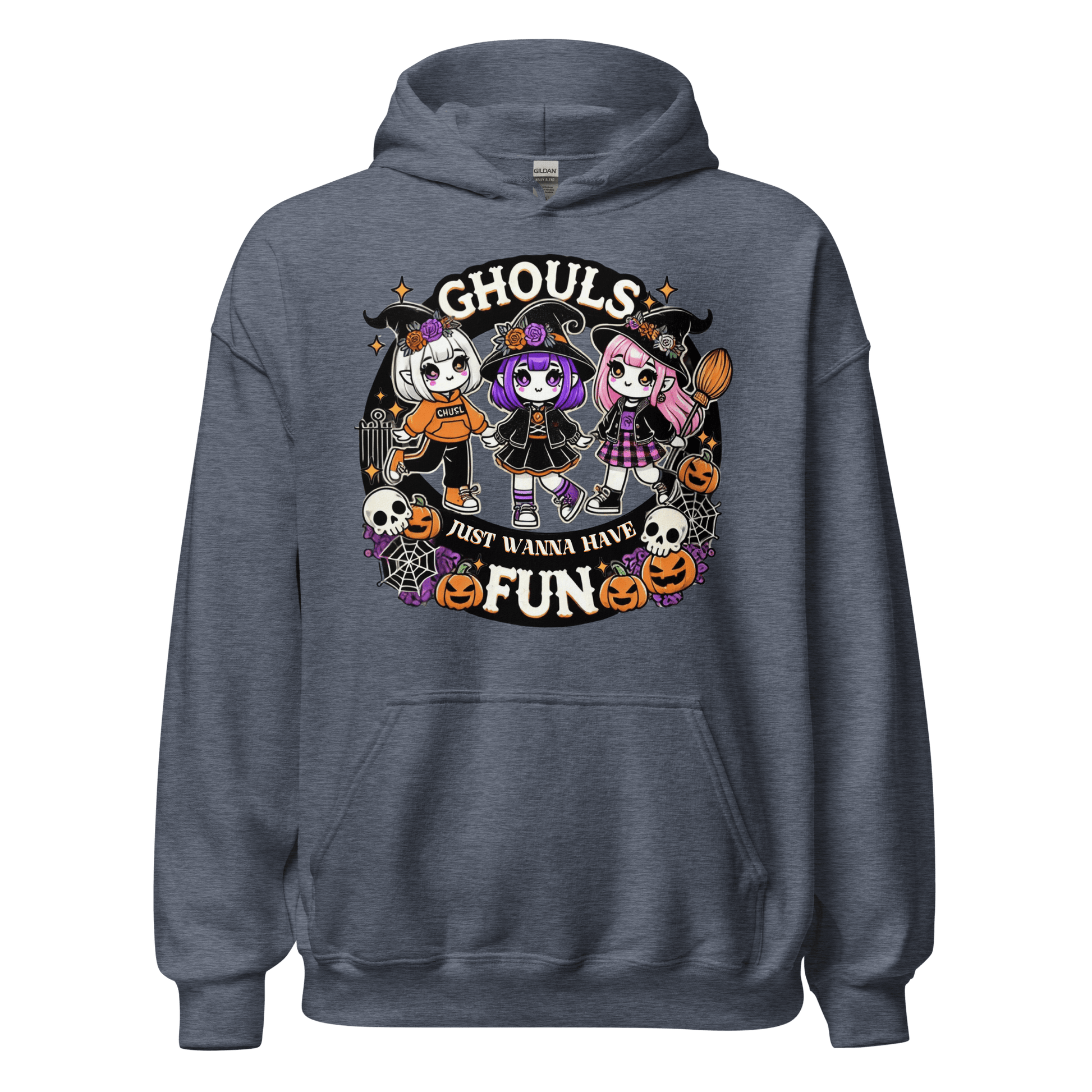 Unisex Halloween Printed Hoodie – "Ghouls Just Wanna Have Fun" – Fun Halloween Hoodie - Occasion Nation Studio