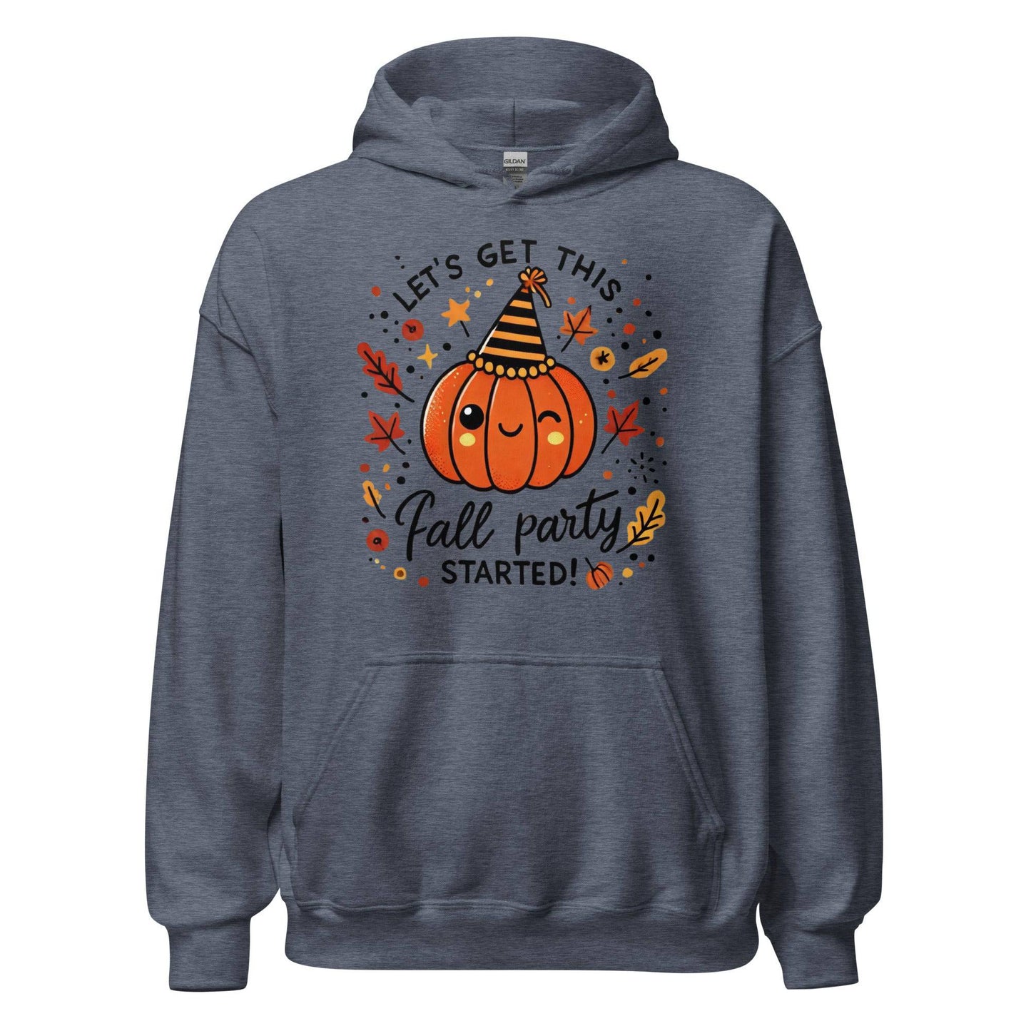 Unisex Fall Printed Hoodie – "Let’s Get This Fall Party Started" – Fun and Cozy Hoodie for Fall Lovers - Occasion Nation Studio