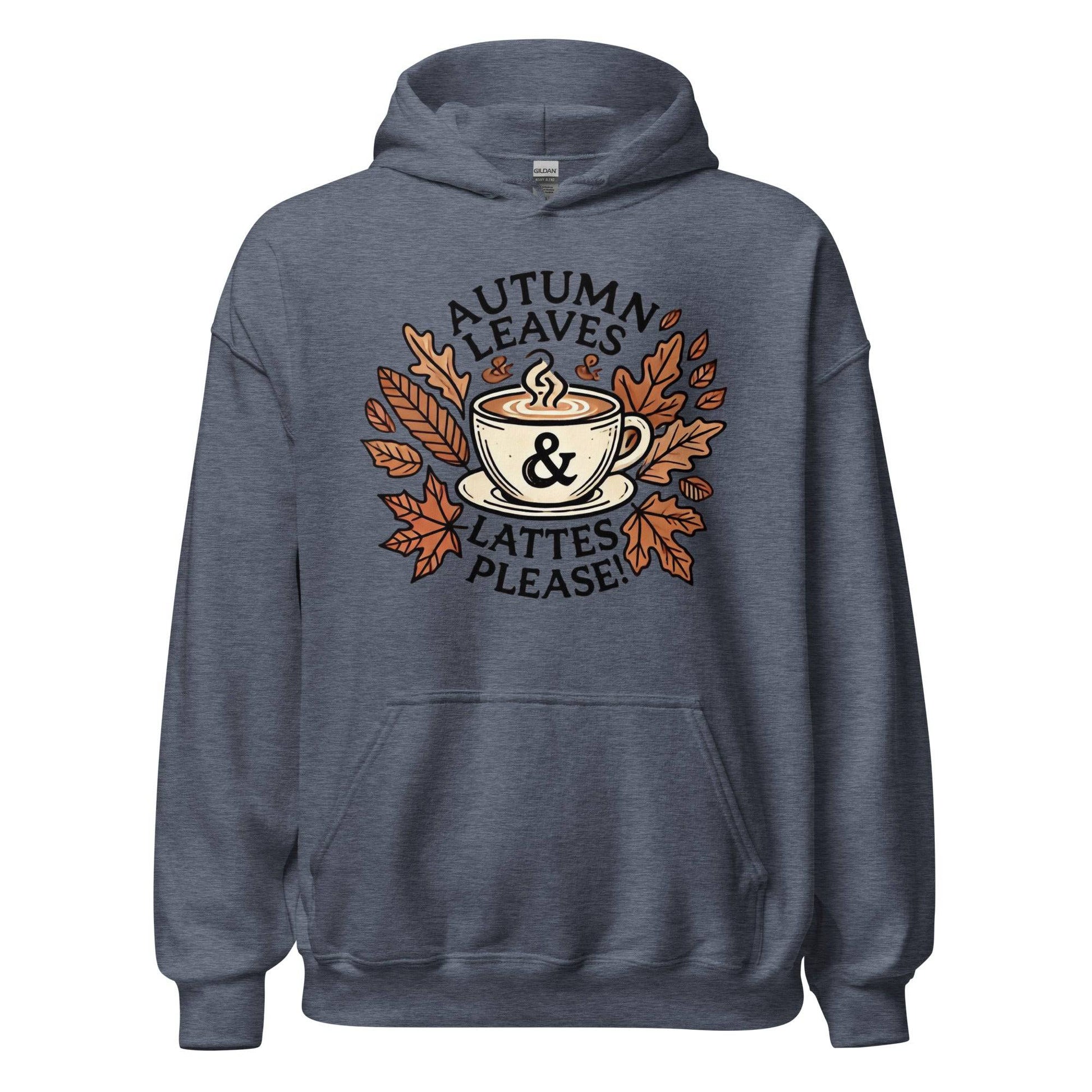 Unisex Fall Printed Hoodie – "Autumn Leaves, Lattes Please!" – Cozy Fall Hoodie for Autumn Lovers - Occasion Nation Studio