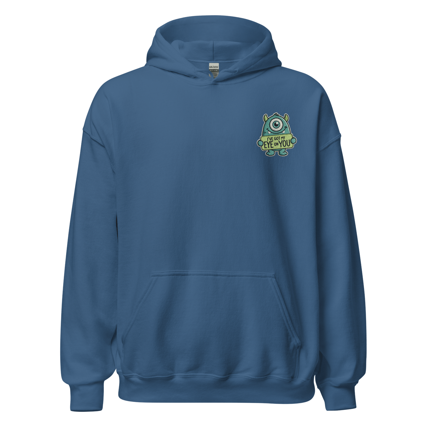 Unisex, Halloween Embroidered Hoodie – "I've Got My EYE on YOU" – Cute Monster Hoodie for Halloween - Occasion Nation Studio