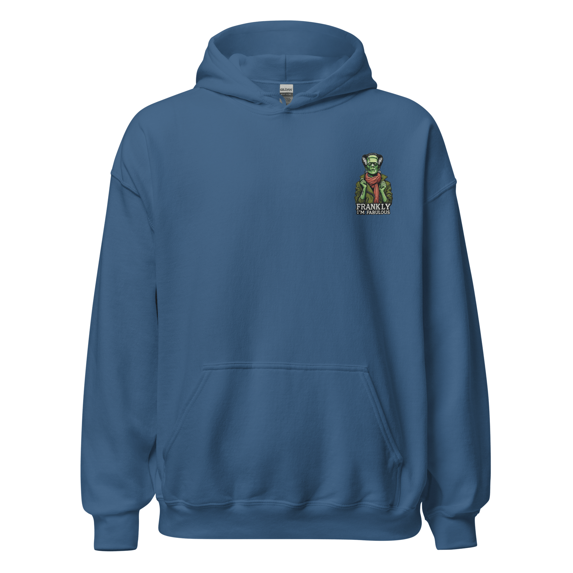 Unisex, Halloween Embroidered Hoodie – "Frankly, I'm Fabulous!" – Frankenstein Halloween Hoodie - Occasion Nation Studio