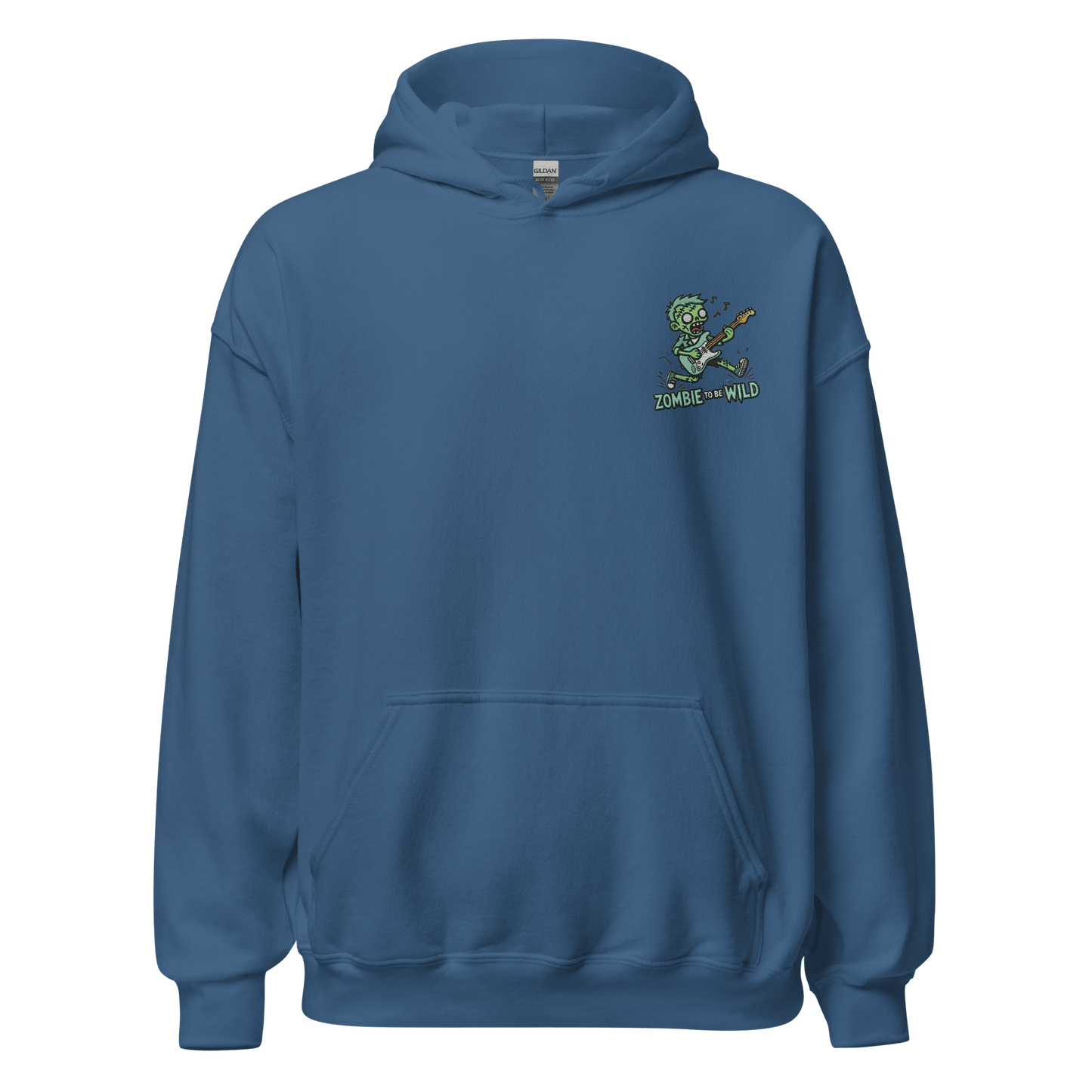 Unisex Halloween Embroidered Hoodie – "Zombie To Be Wild!" – Fun Zombie Halloween Hoodie - Occasion Nation Studio