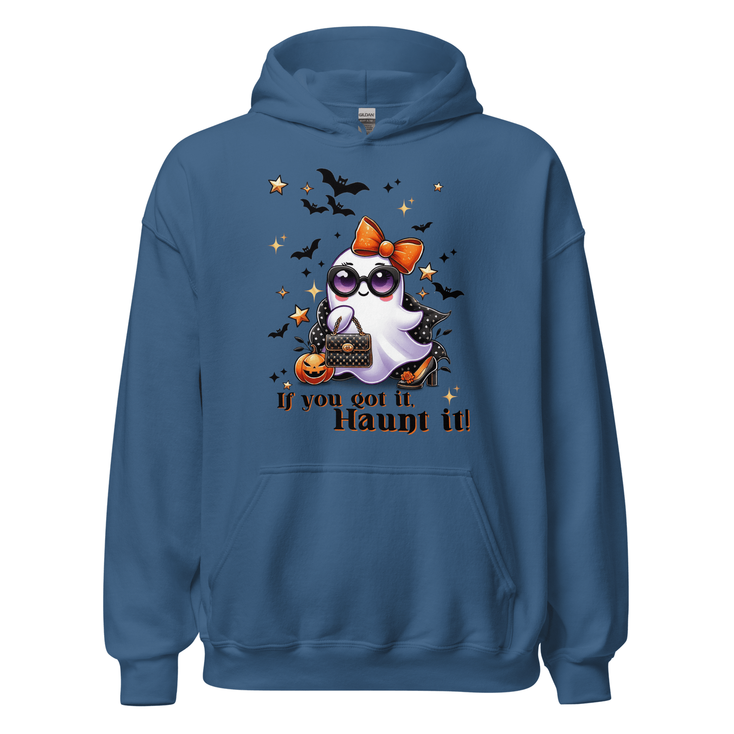 Unisex Halloween Printed Hoodie – "If You Got It, Haunt It!" – Fun Halloween Hoodie - Occasion Nation Studio