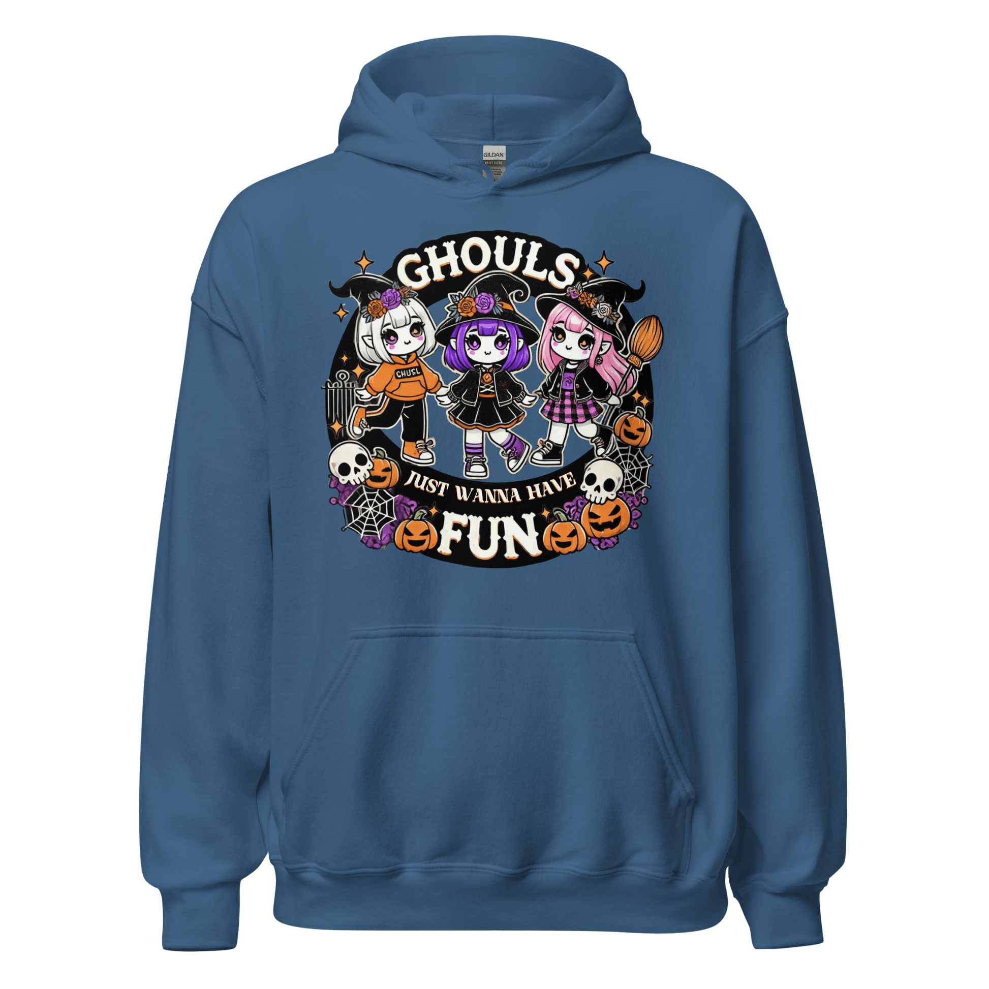 Unisex Halloween Printed Hoodie – "Ghouls Just Wanna Have Fun" – Fun Halloween Hoodie - Occasion Nation Studio