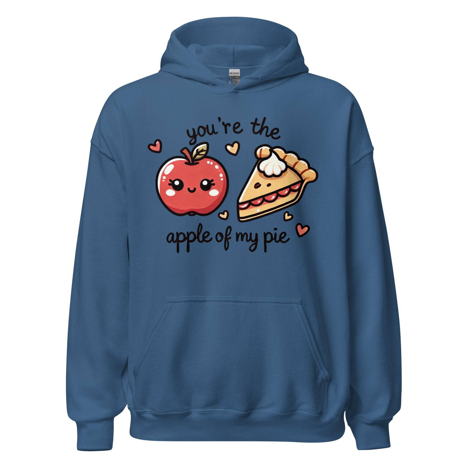 Unisex Fall Printed Hoodie – "You're The Apple Of My Pie" – Cozy Fall Hoodie for Apple Lovers" - Occasion Nation Studio