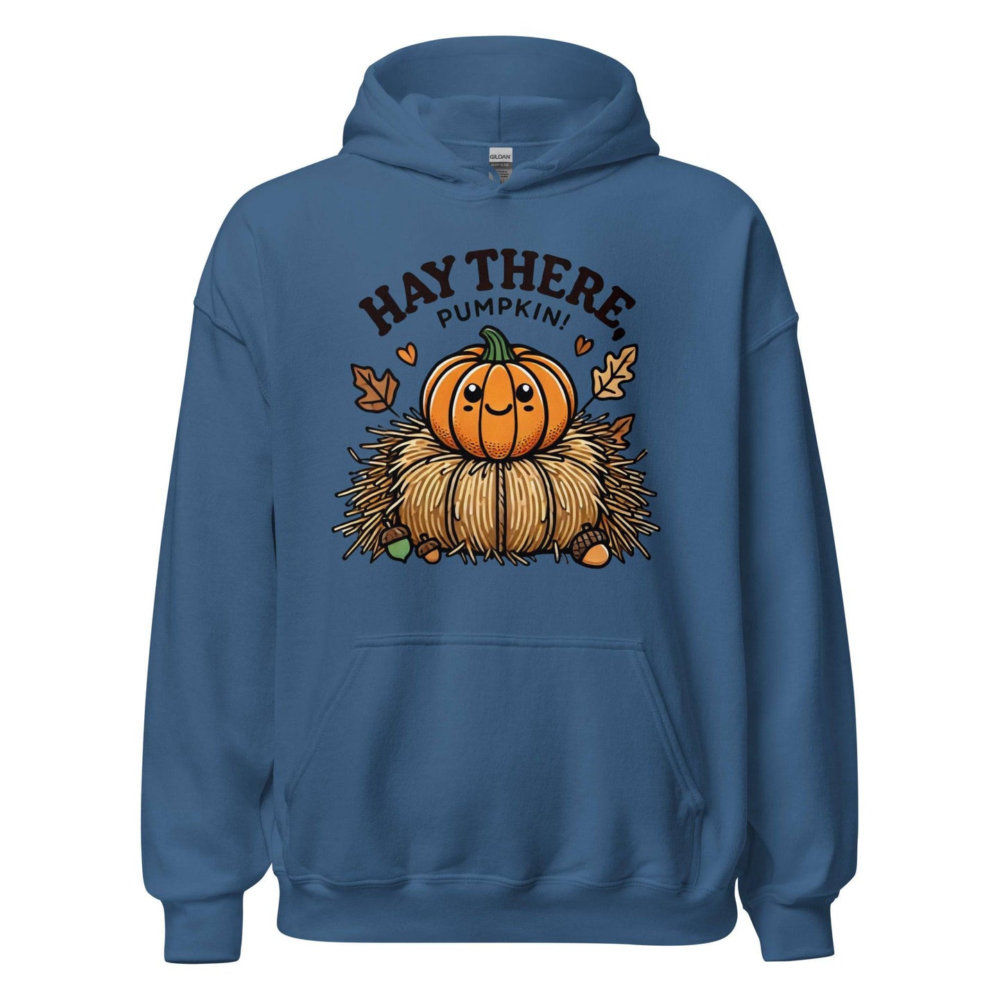 Unisex Fall Printed Hoodie – "Hay There, Pumpkin!" – Fun Fall Hoodie for Cozy Autumn Days - Occasion Nation Studio