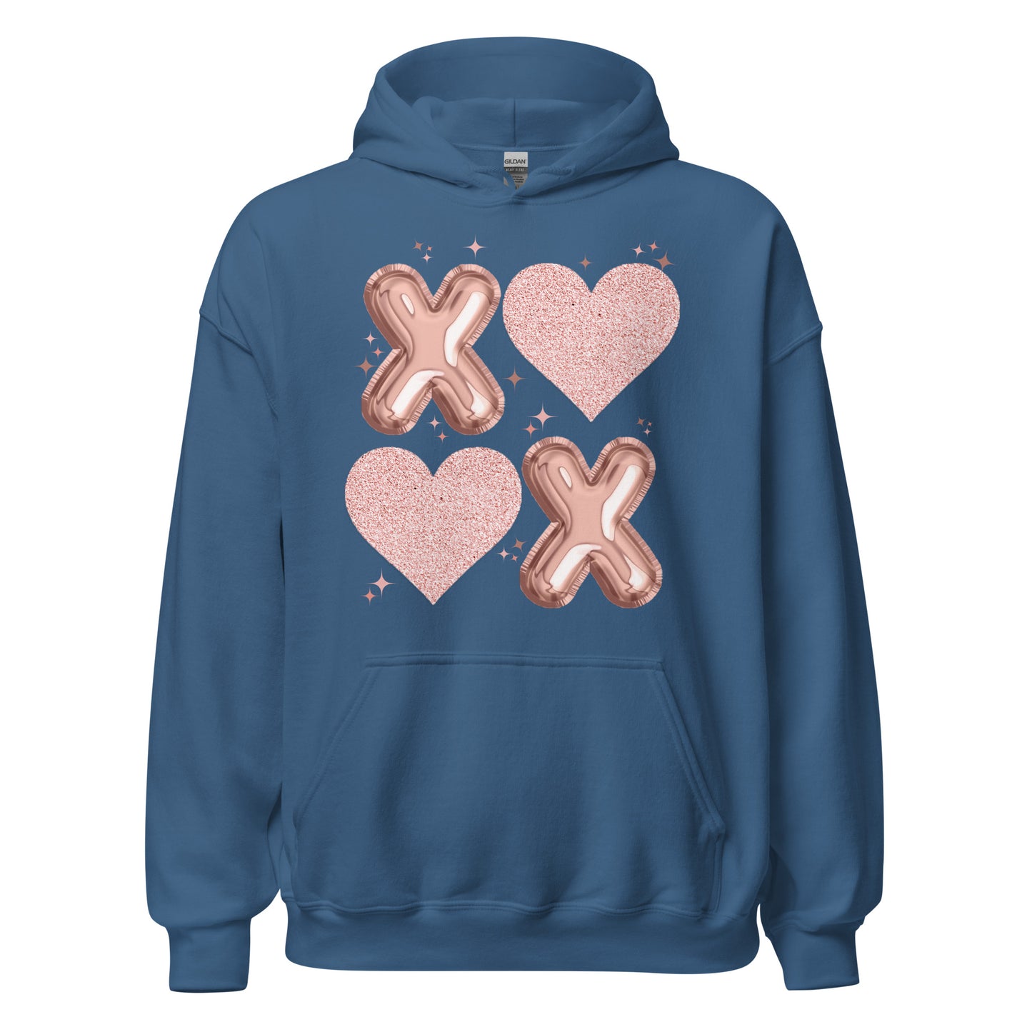 XOXO Rose Gold - Cozy Valentine’s Day Hoodie – Romantic Designs for 2025 - Occasion Nation Studio