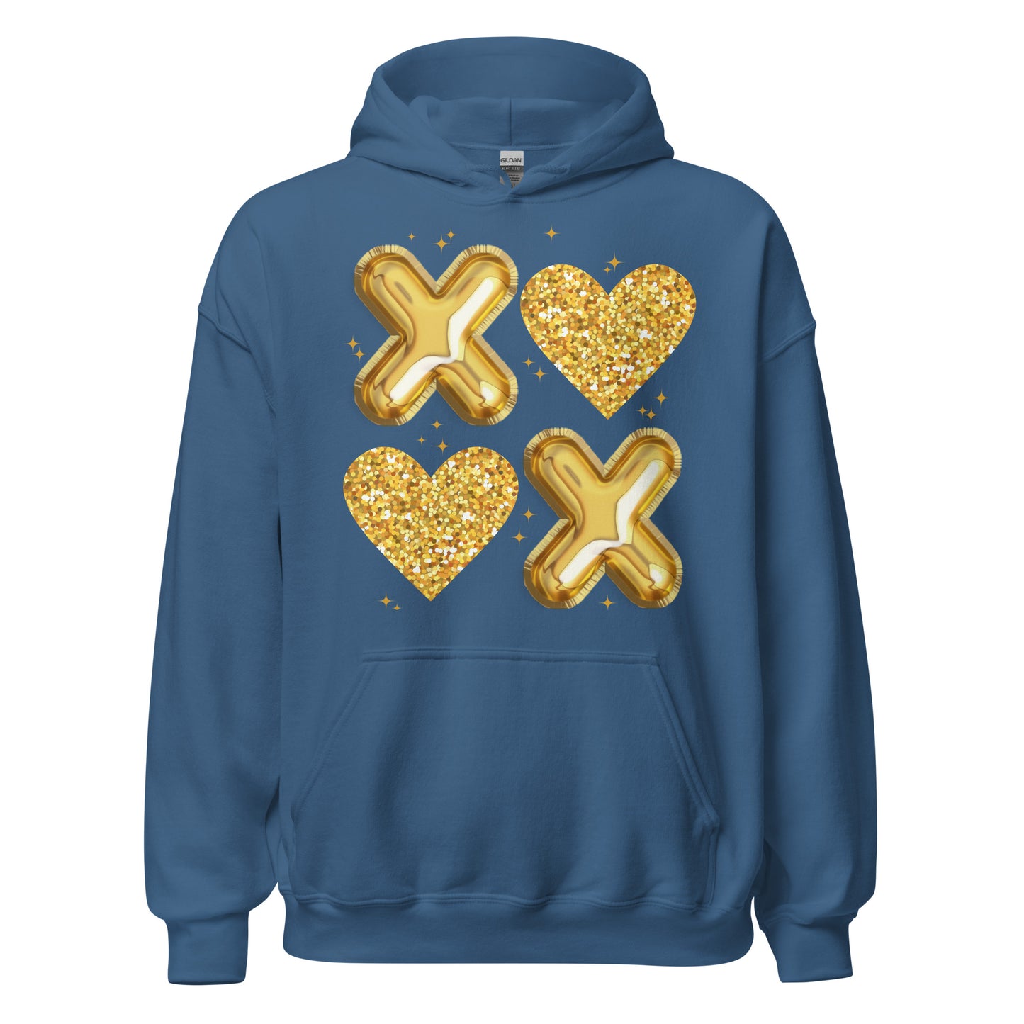 XOXO Gold - Cozy Valentine’s Day Hoodie – Romantic Designs for 2025 - Occasion Nation Studio