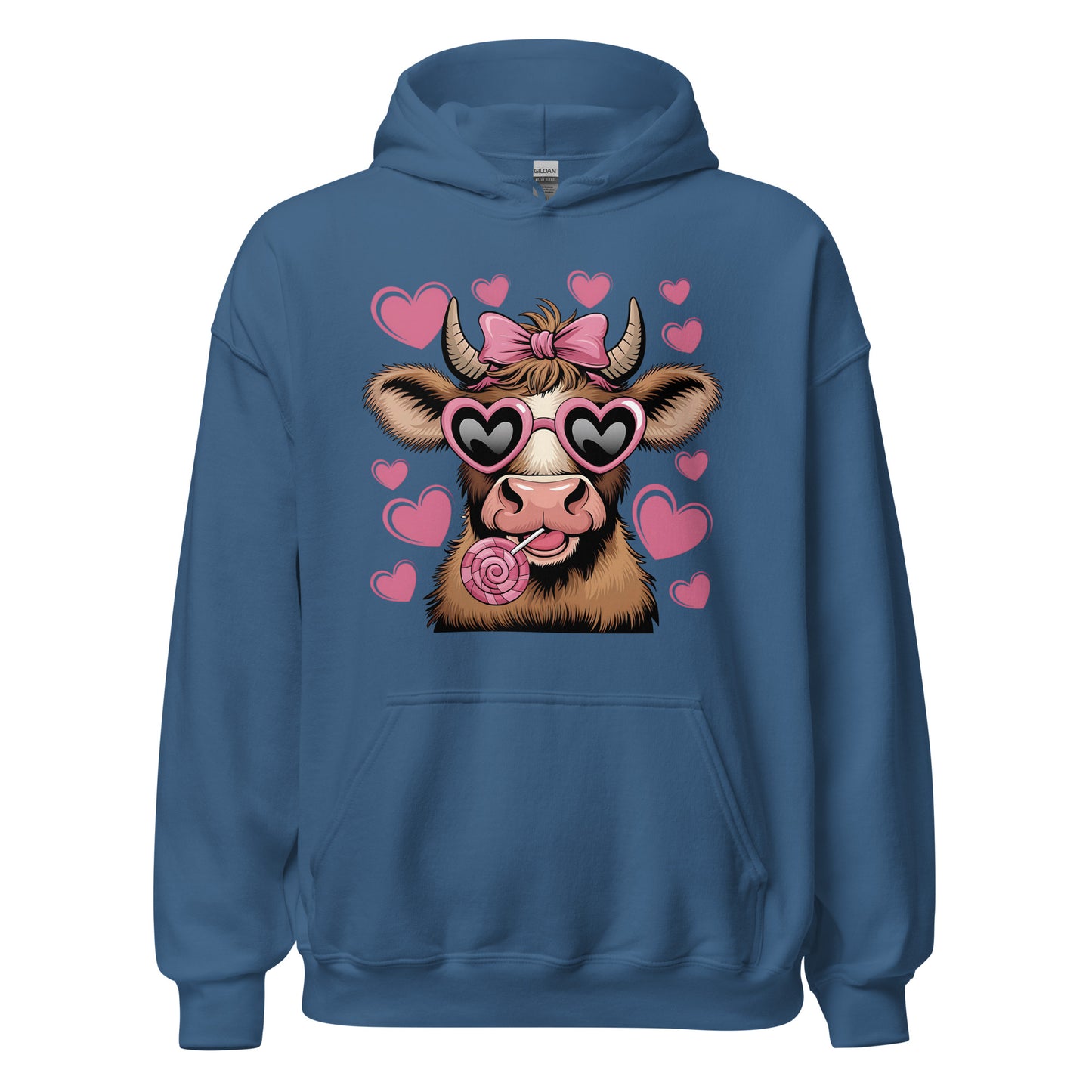 Love Highland Pink - Cozy Valentine’s Day Hoodie - Romantic Designs for 2025 - Occasion Nation Studio