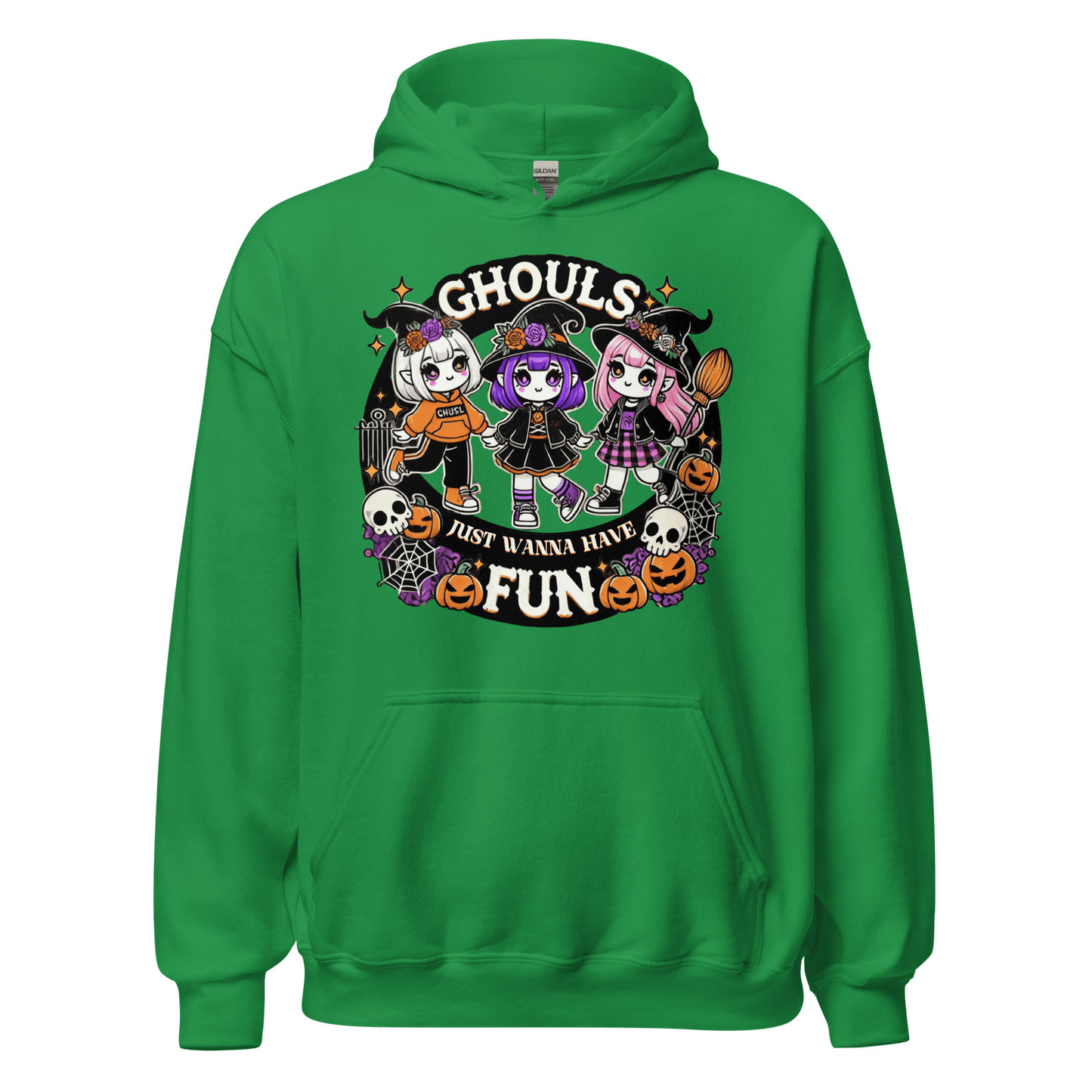 Unisex Halloween Printed Hoodie – "Ghouls Just Wanna Have Fun" – Fun Halloween Hoodie - Occasion Nation Studio