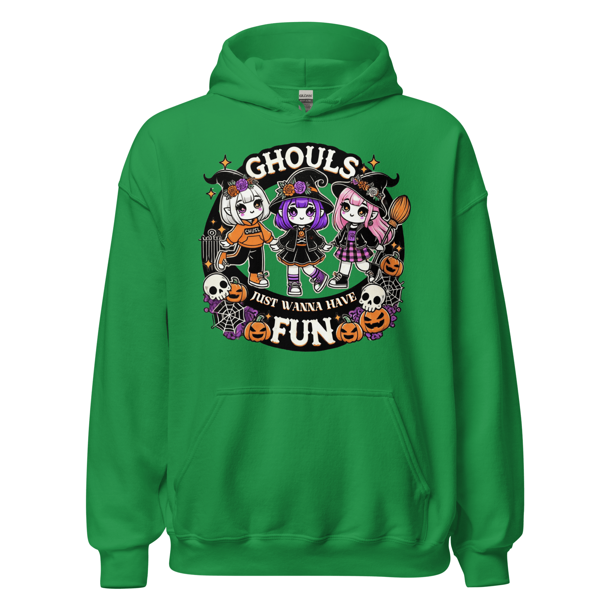 Unisex Halloween Printed Hoodie – "Ghouls Just Wanna Have Fun" – Fun Halloween Hoodie - Occasion Nation Studio