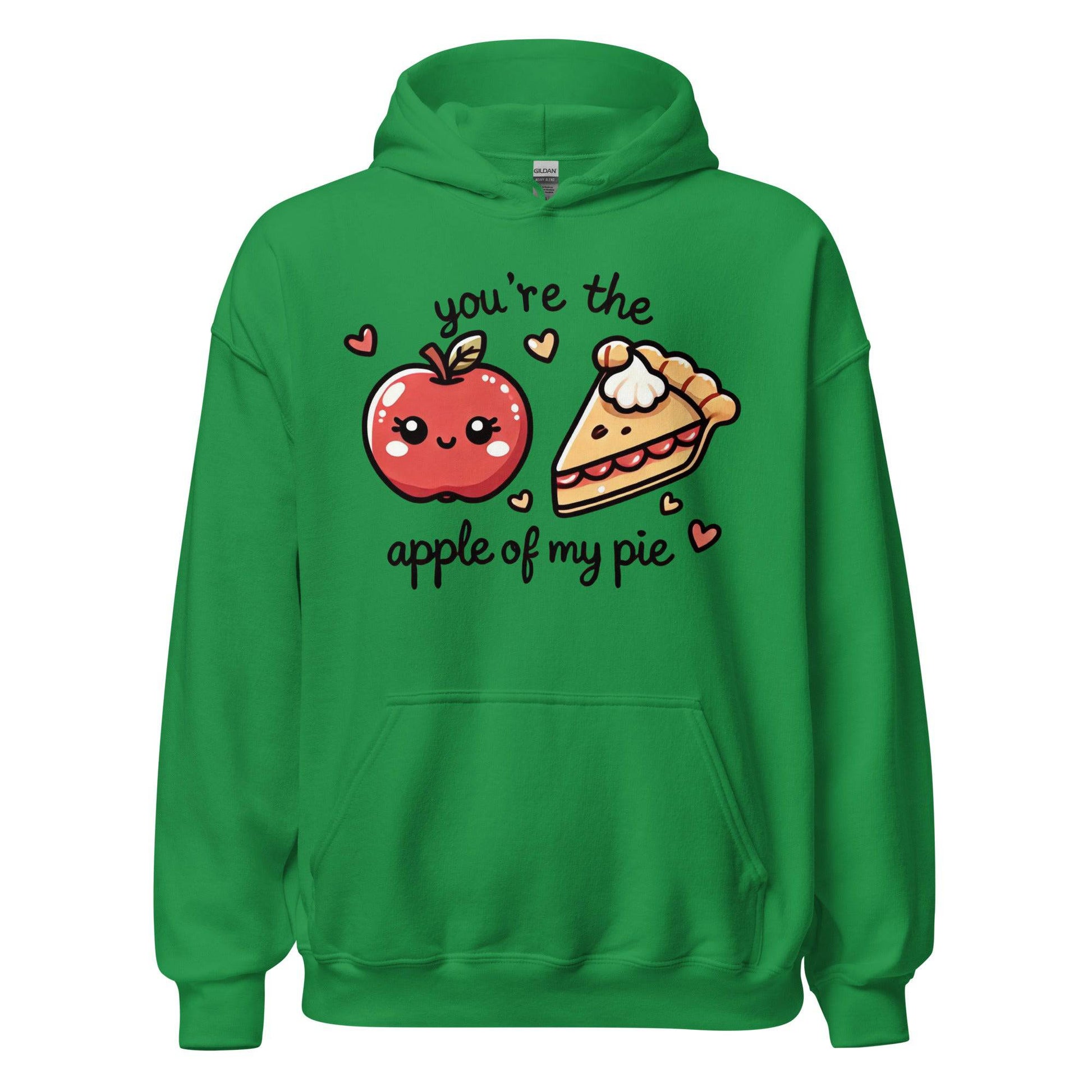 Unisex Fall Printed Hoodie – "You're The Apple Of My Pie" – Cozy Fall Hoodie for Apple Lovers" - Occasion Nation Studio