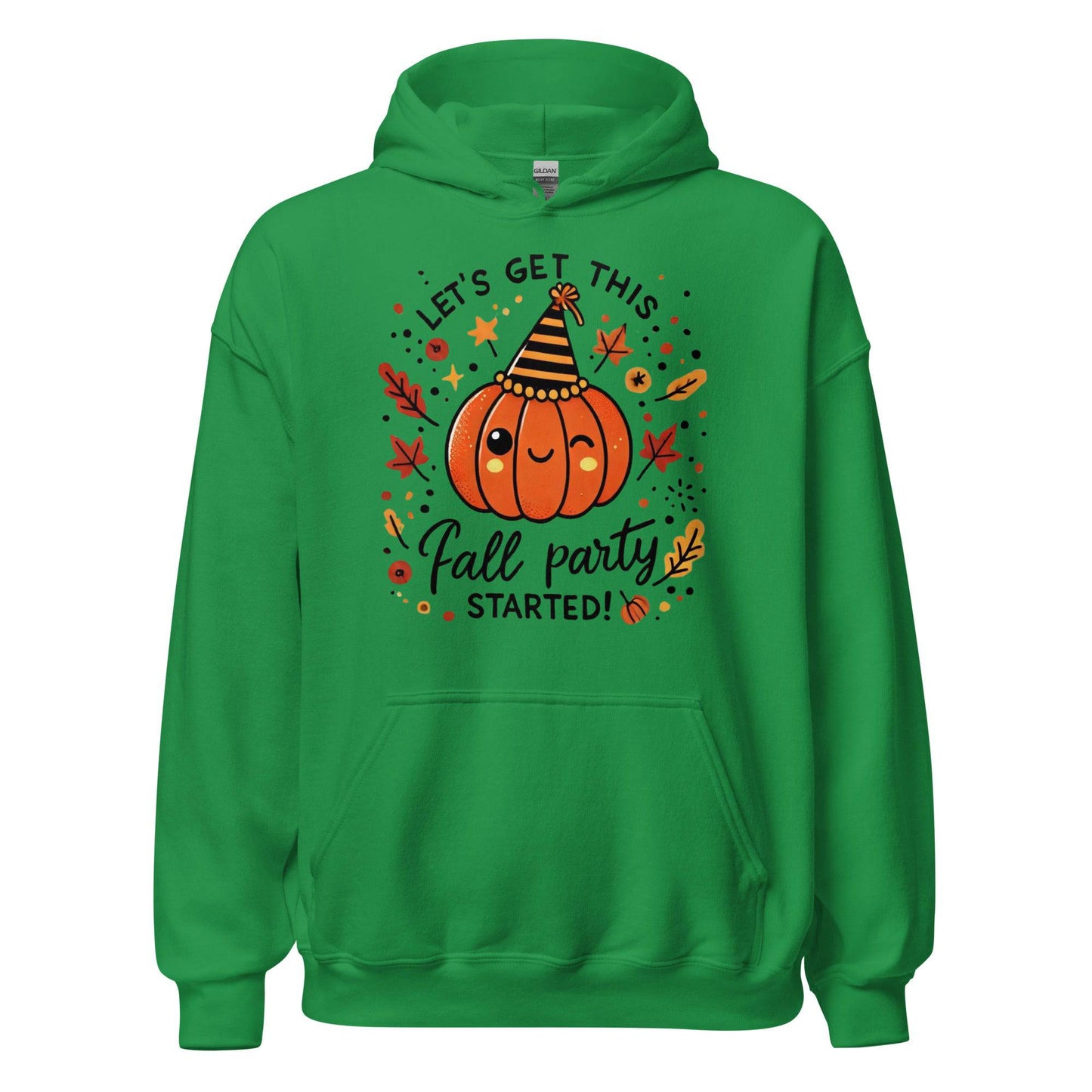 Unisex Fall Printed Hoodie – "Let’s Get This Fall Party Started" – Fun and Cozy Hoodie for Fall Lovers - Occasion Nation Studio