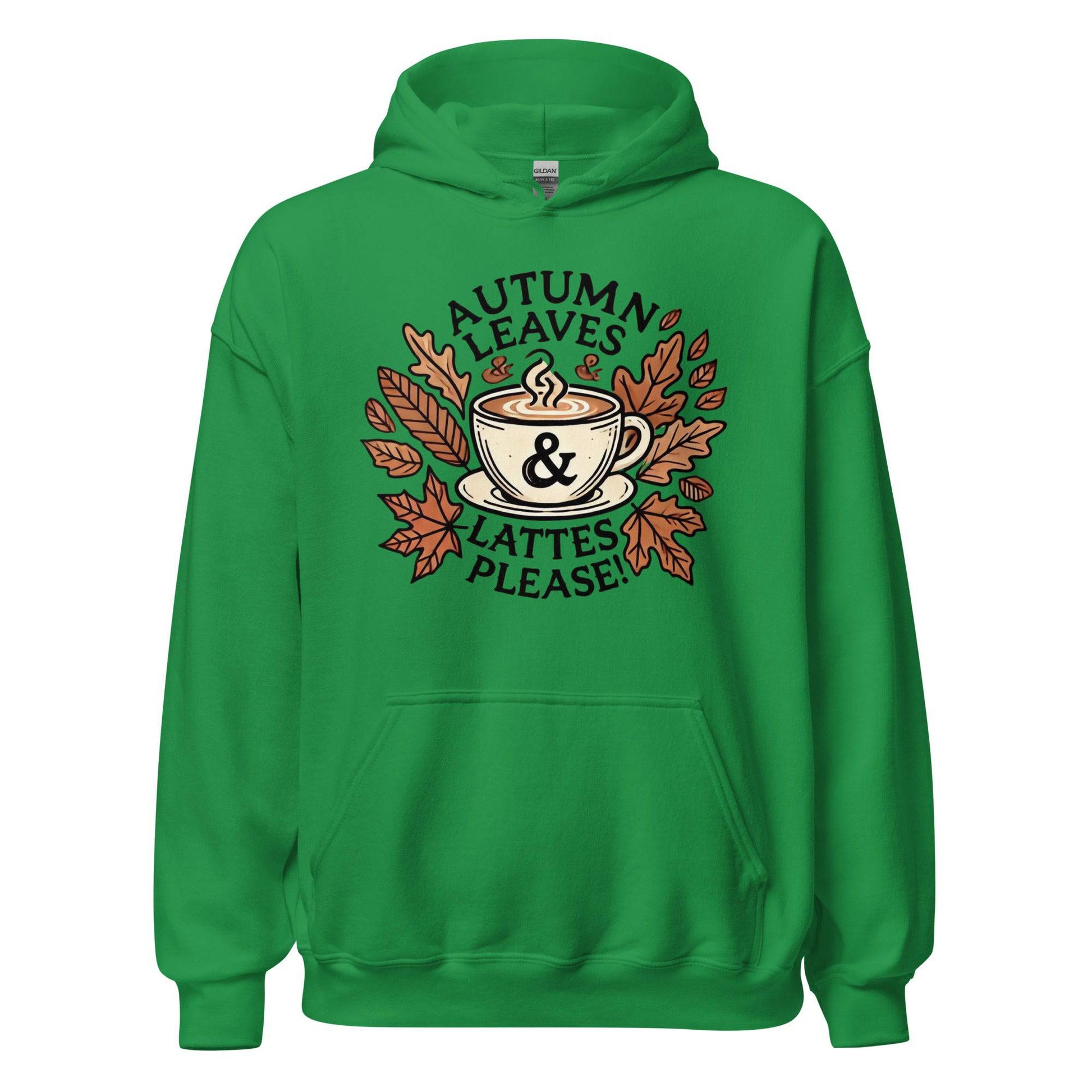 Unisex Fall Printed Hoodie – "Autumn Leaves, Lattes Please!" – Cozy Fall Hoodie for Autumn Lovers - Occasion Nation Studio