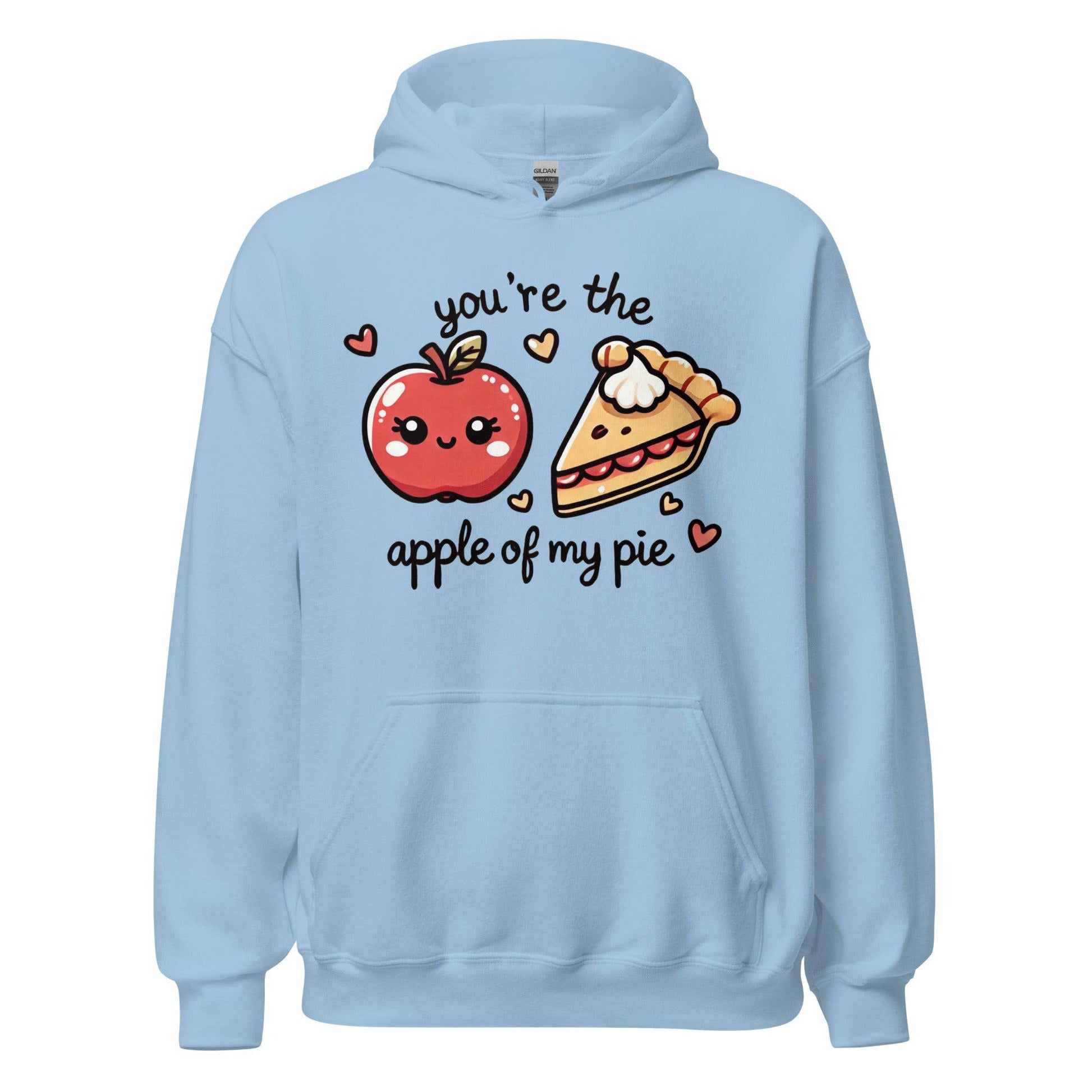 Unisex Fall Printed Hoodie – "You're The Apple Of My Pie" – Cozy Fall Hoodie for Apple Lovers" - Occasion Nation Studio