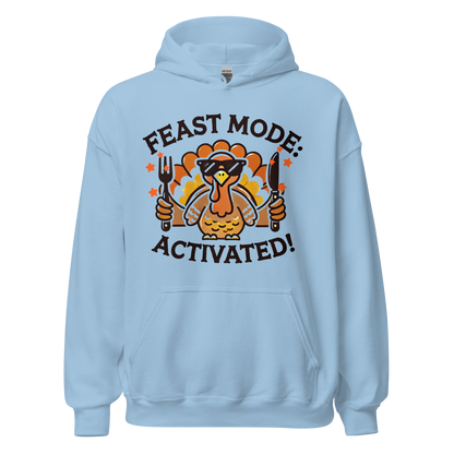 Light Blue - Thanksgiving Hoodie - Feast Mode: Activated!