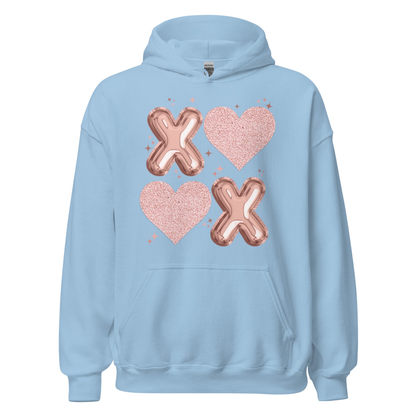 XOXO Rose Gold - Cozy Valentine’s Day Hoodie – Romantic Designs for 2025 - Occasion Nation Studio