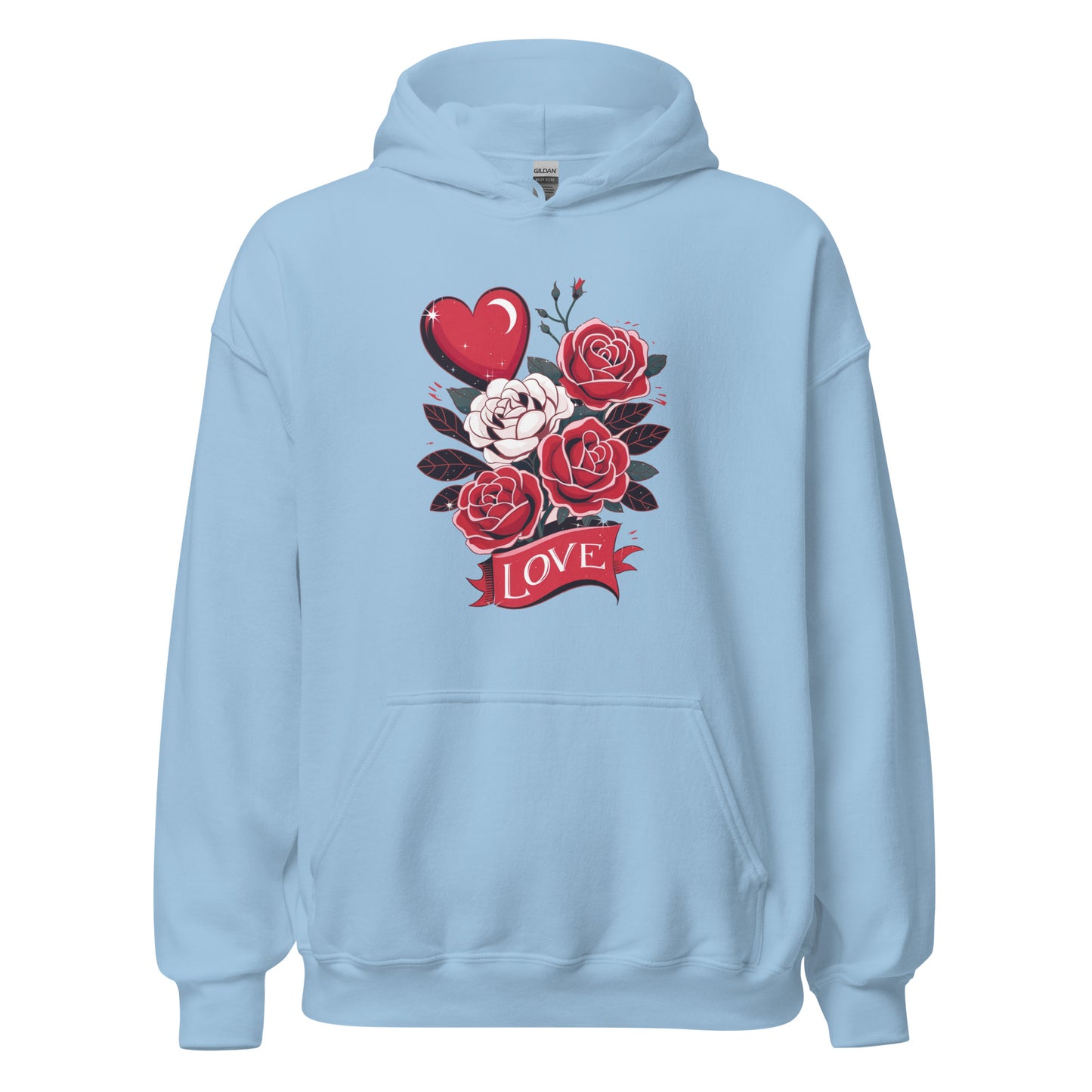 Love Floral - Cozy Valentine’s Day Hoodie – Romantic Designs for 2025 - Occasion Nation Studio