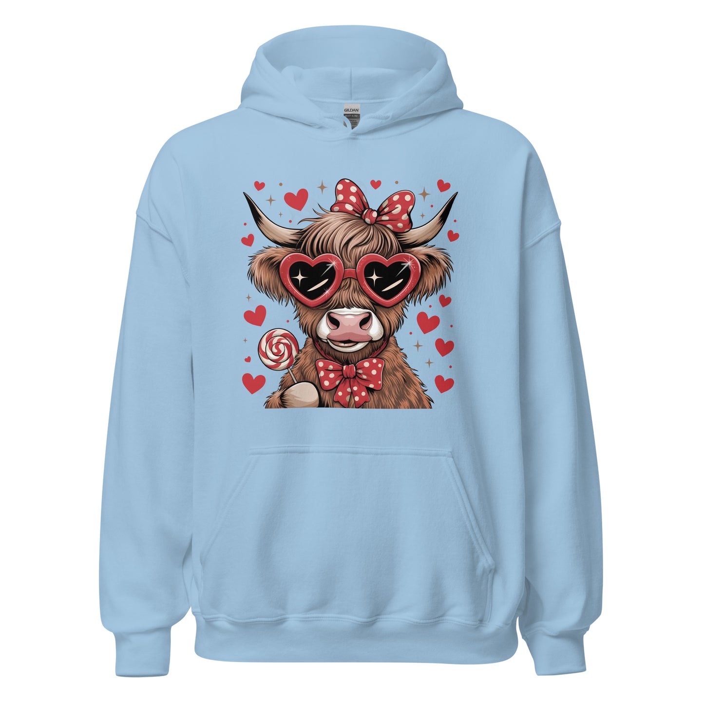 Love Highland Red - Valentine’s Day Hoodie - Celebrate Love in Style - Occasion Nation Studio