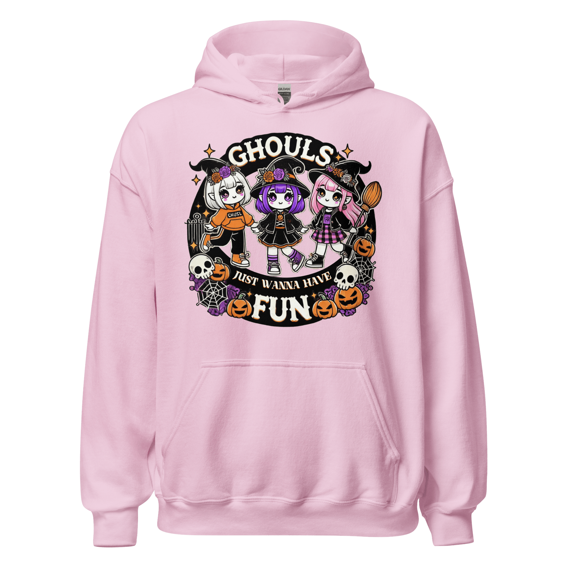 Unisex Halloween Printed Hoodie – "Ghouls Just Wanna Have Fun" – Fun Halloween Hoodie - Occasion Nation Studio