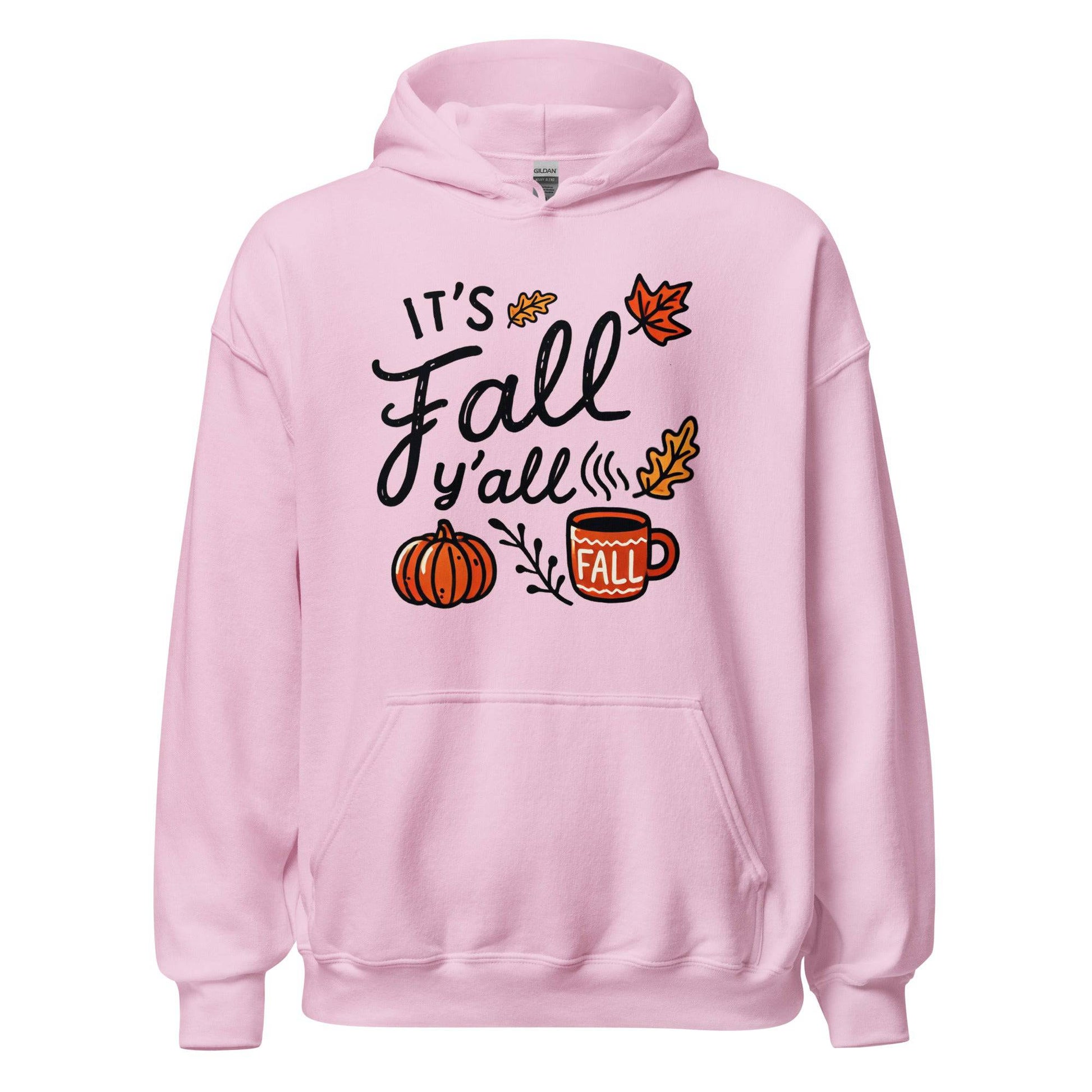 Unisex Fall Printed Hoodie – "It’s Fall Y’all"  – Cozy Autumn Hoodie for Fall Lovers - Occasion Nation Studio