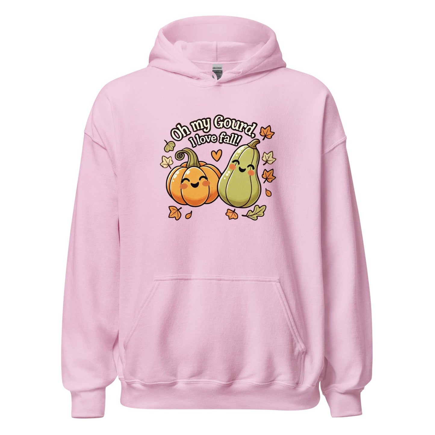 Unisex Fall Printed Hoodie – "Oh My Gourd, I Love Fall" – Cozy Fall Hoodie for Autumn Lovers - Occasion Nation Studio