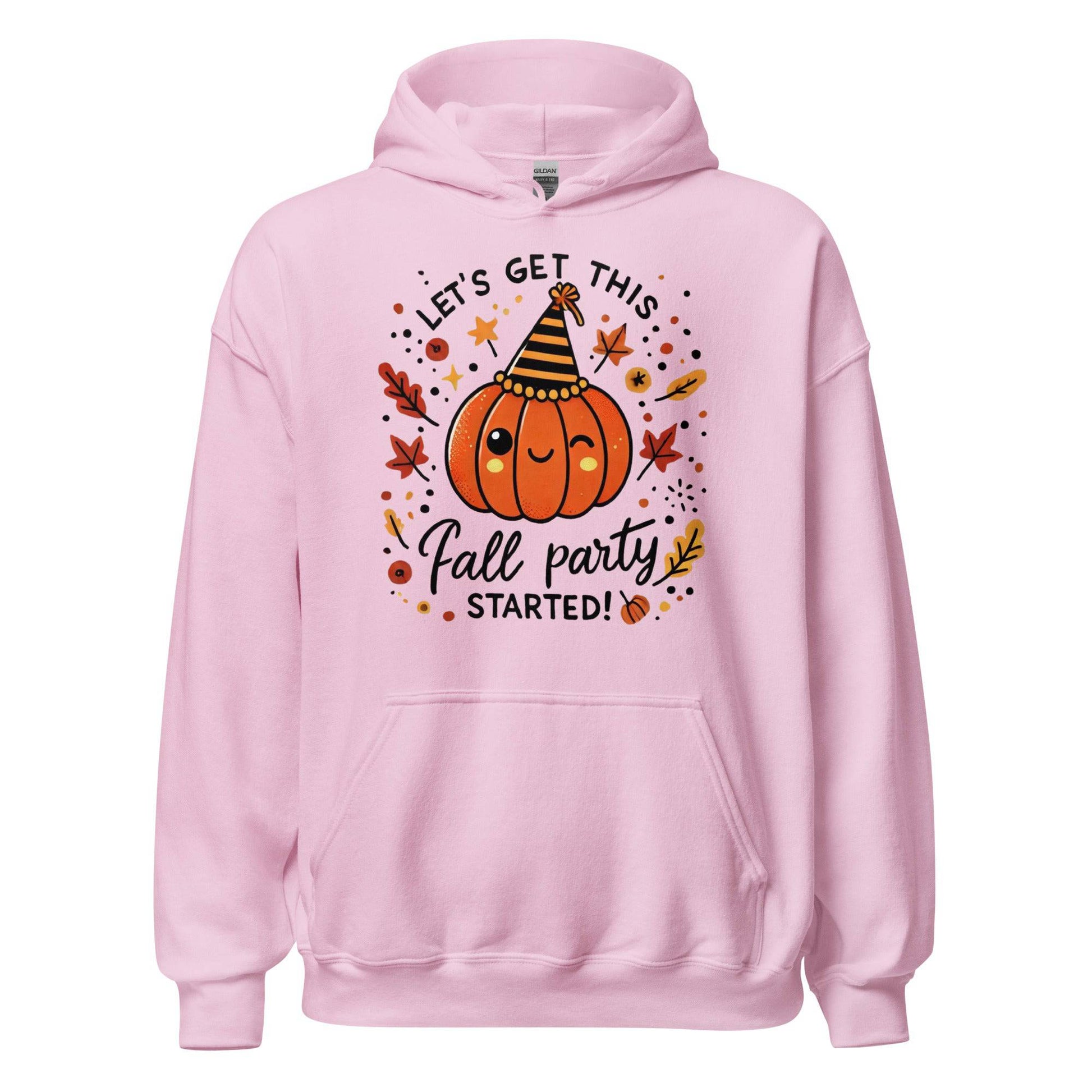 Unisex Fall Printed Hoodie – "Let’s Get This Fall Party Started" – Fun and Cozy Hoodie for Fall Lovers - Occasion Nation Studio