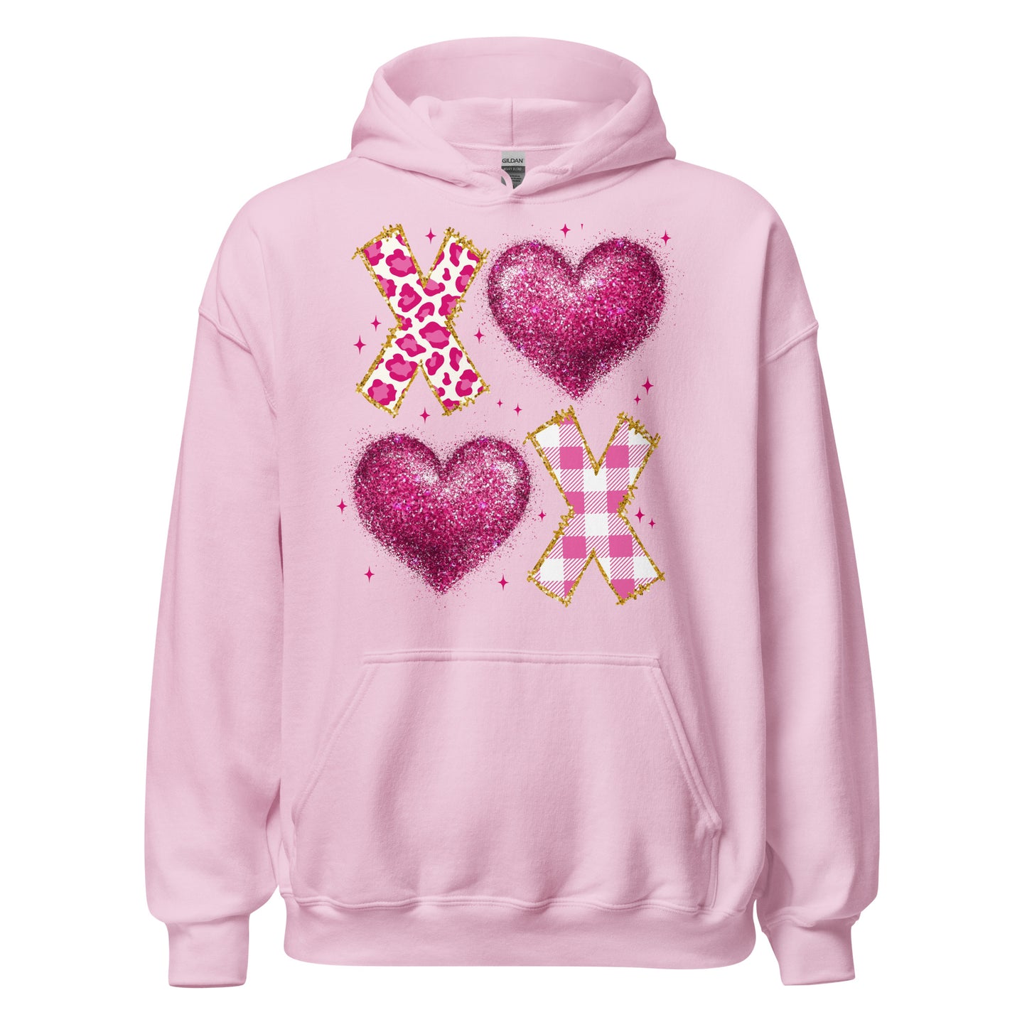 XOXO Pink - Valentine’s Day Hoodie – Celebrate Love in Style - Occasion Nation Studio