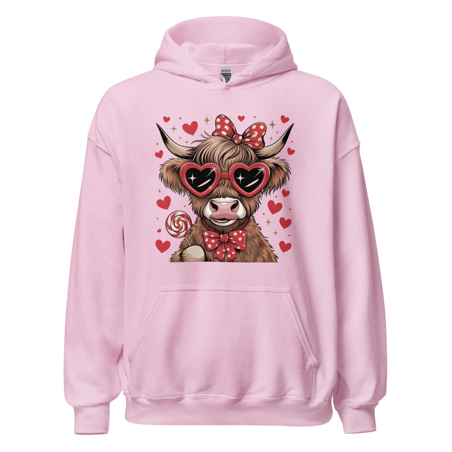 Love Highland Red - Valentine’s Day Hoodie - Celebrate Love in Style - Occasion Nation Studio